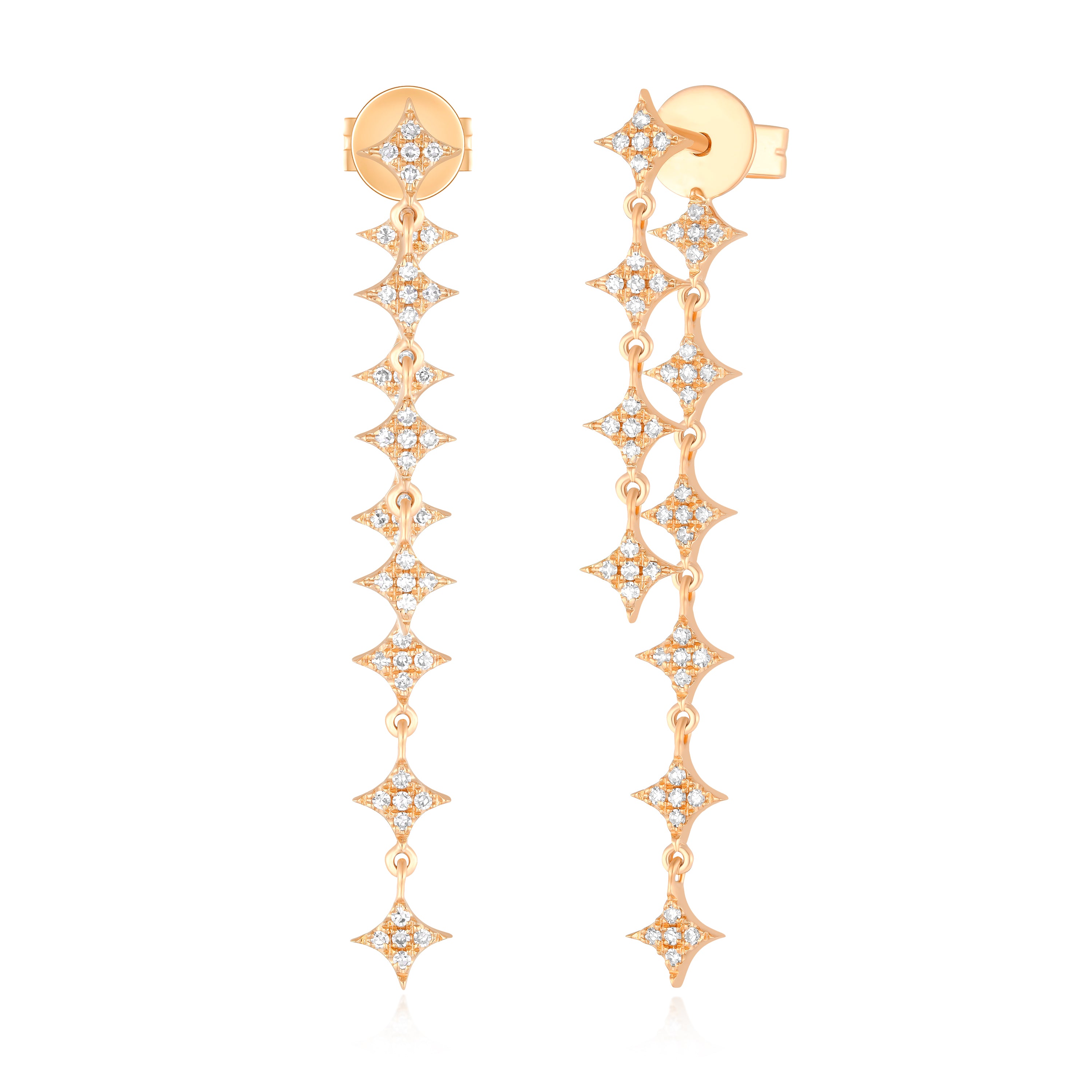 Multi Diamond Sparkle Drop Earrings