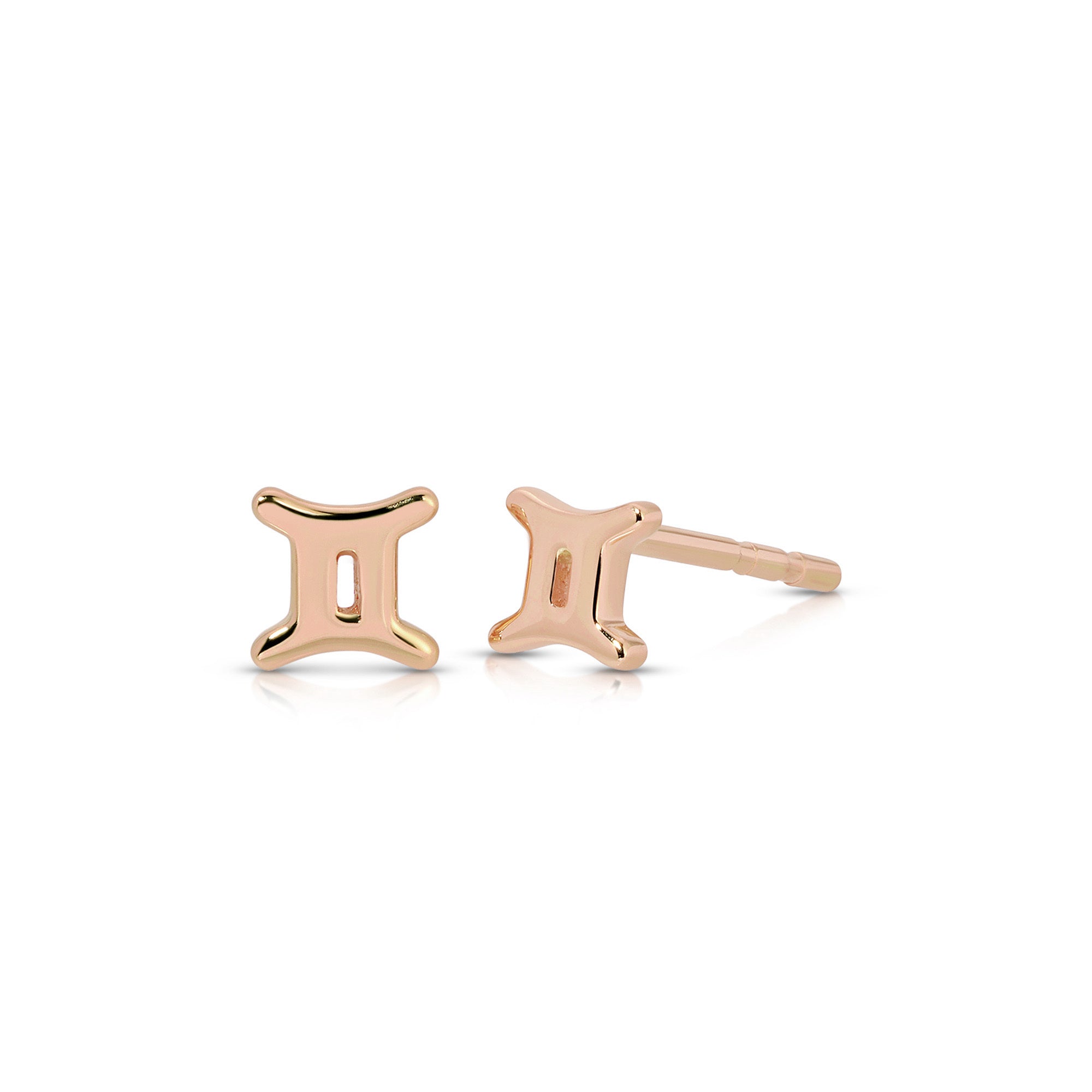 Mini Gold Gemini Zodiac Stud Earrings
