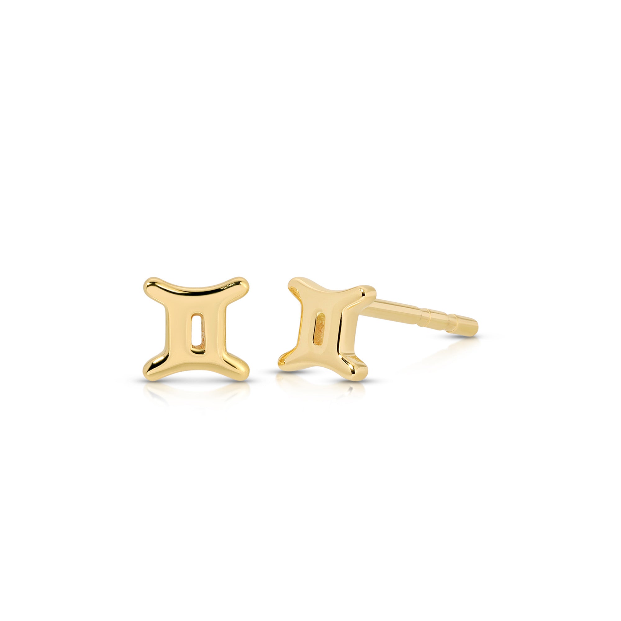 Mini Gold Gemini Zodiac Stud Earrings