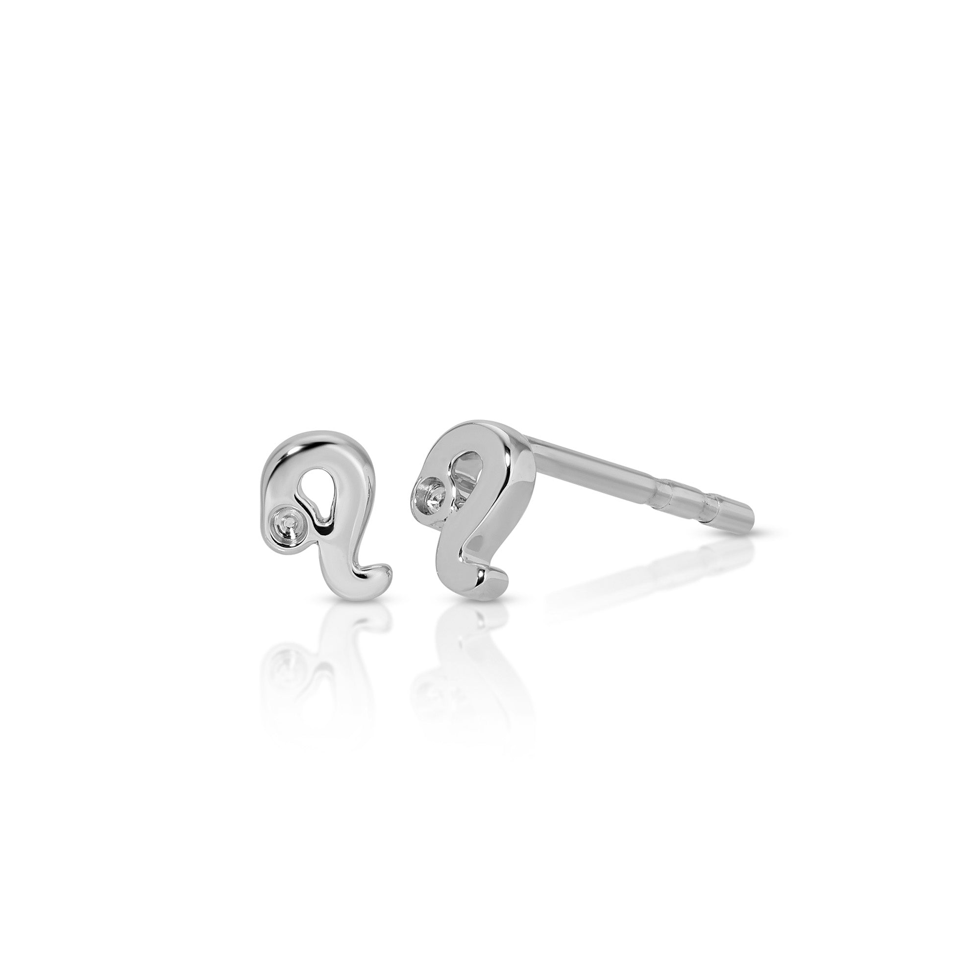 Mini Gold Leo Zodiac Stud Earrings