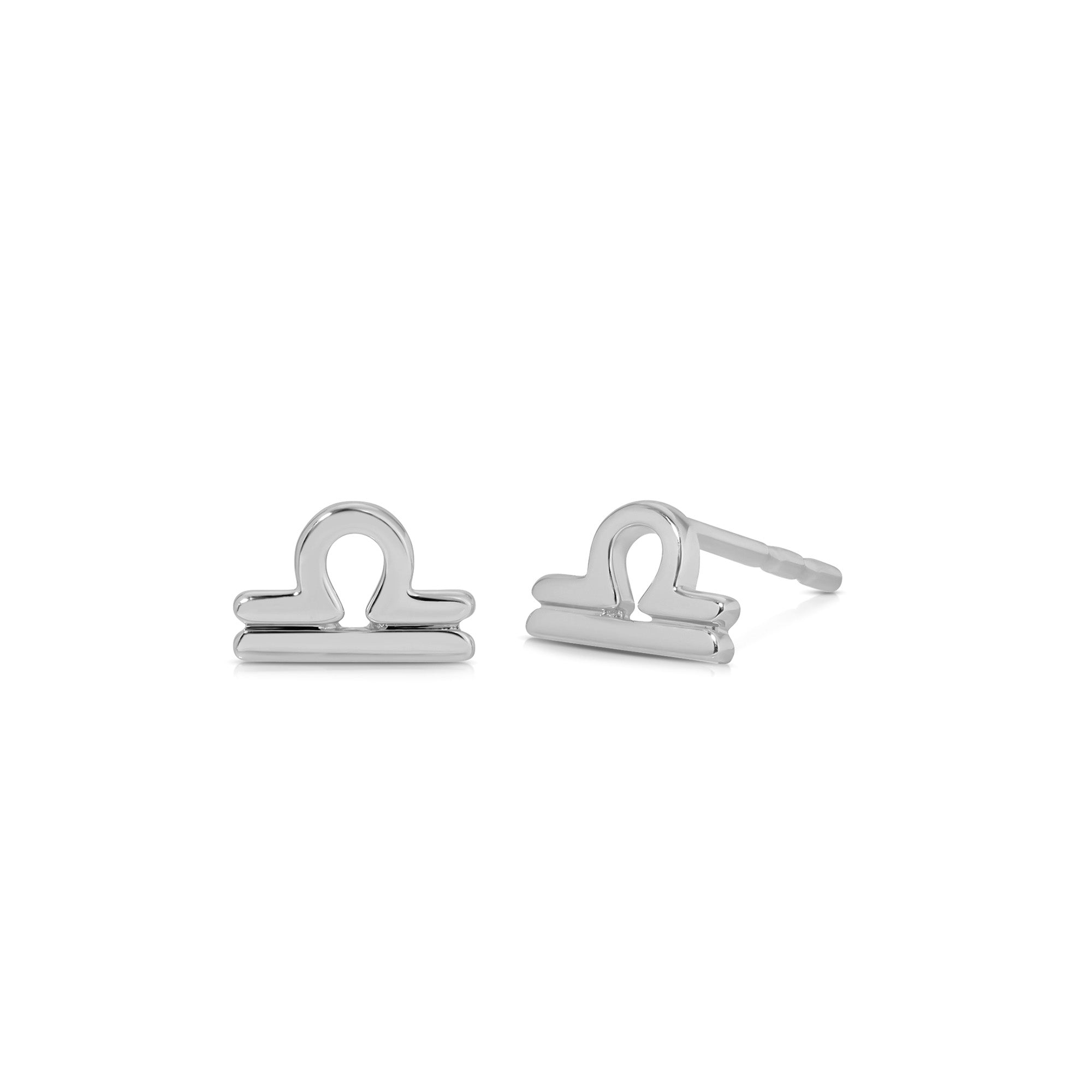 Mini Gold Libra Zodiac Stud Earrings