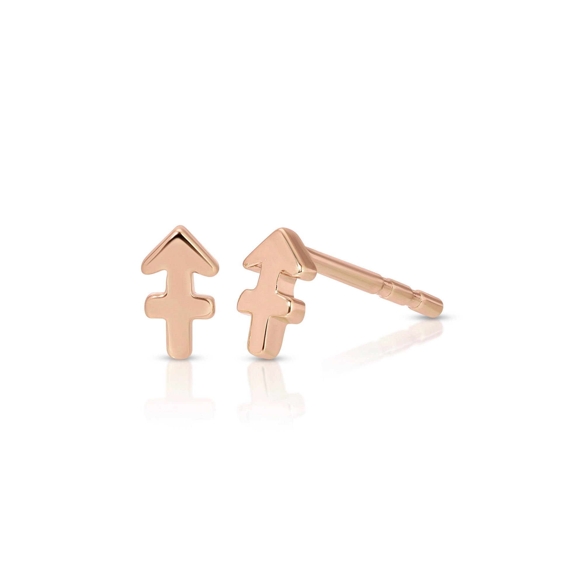 Mini Gold Sagittarius Zodiac Stud Earrings