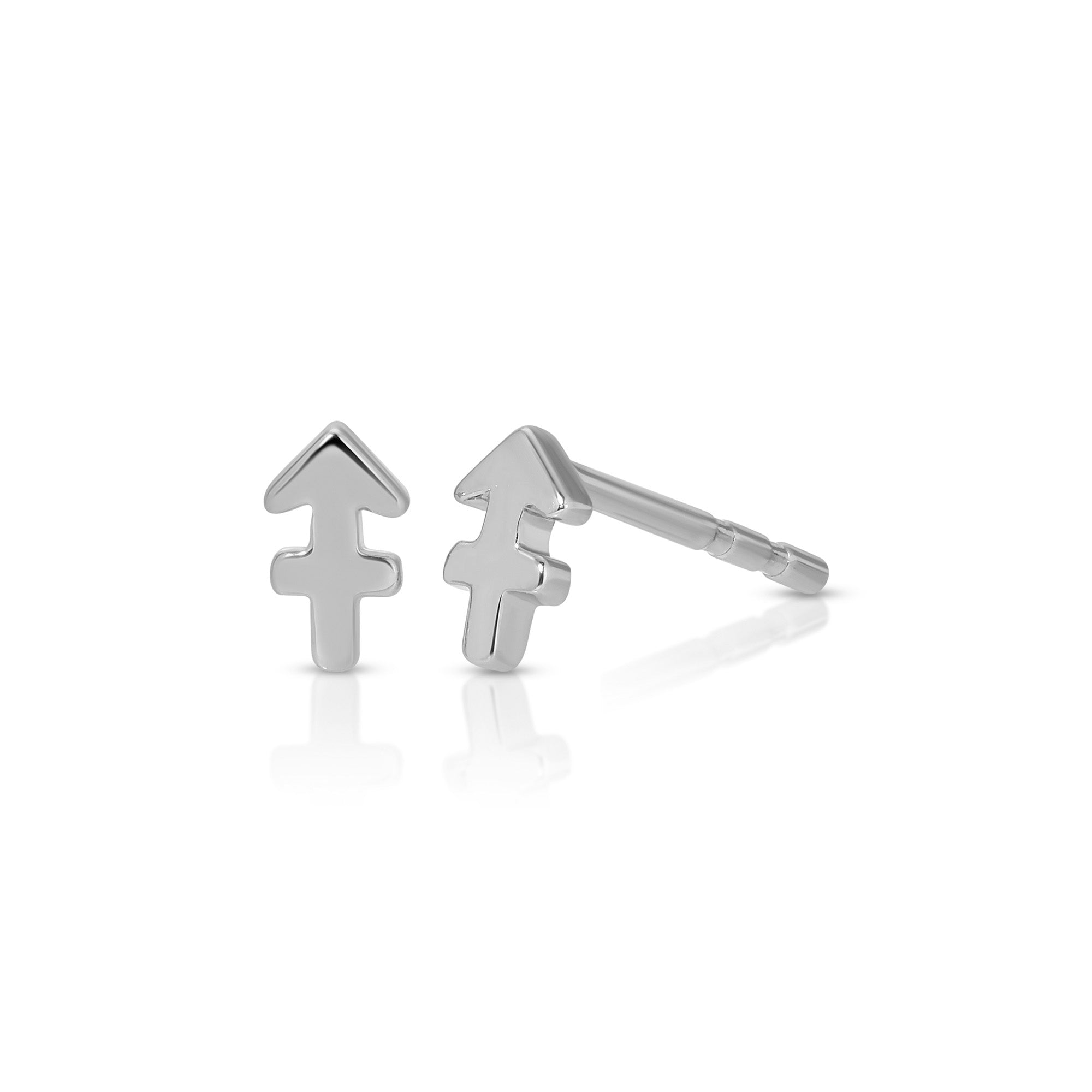 Mini Gold Sagittarius Zodiac Stud Earrings