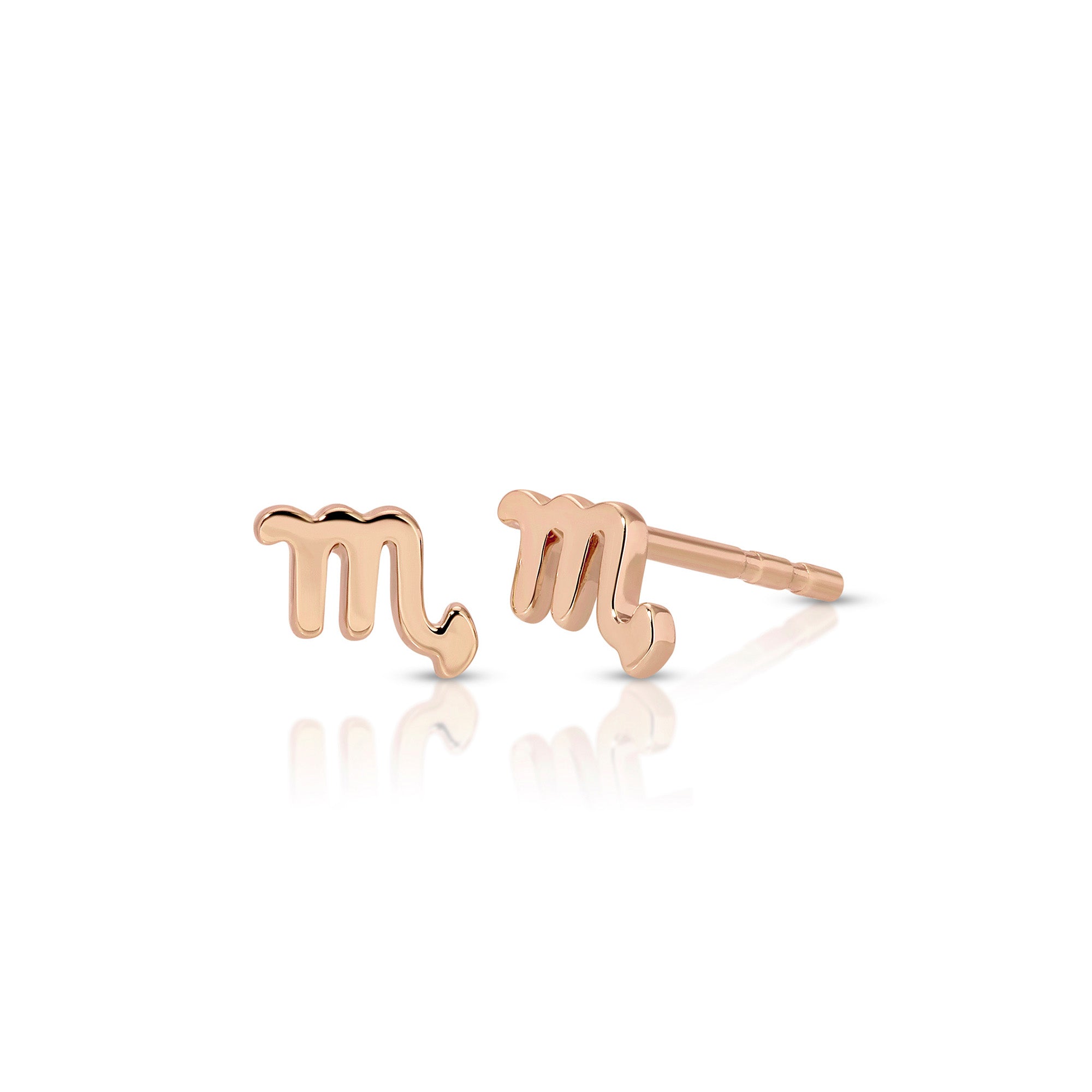 Mini Gold Scorpio Zodiac Stud Earrings