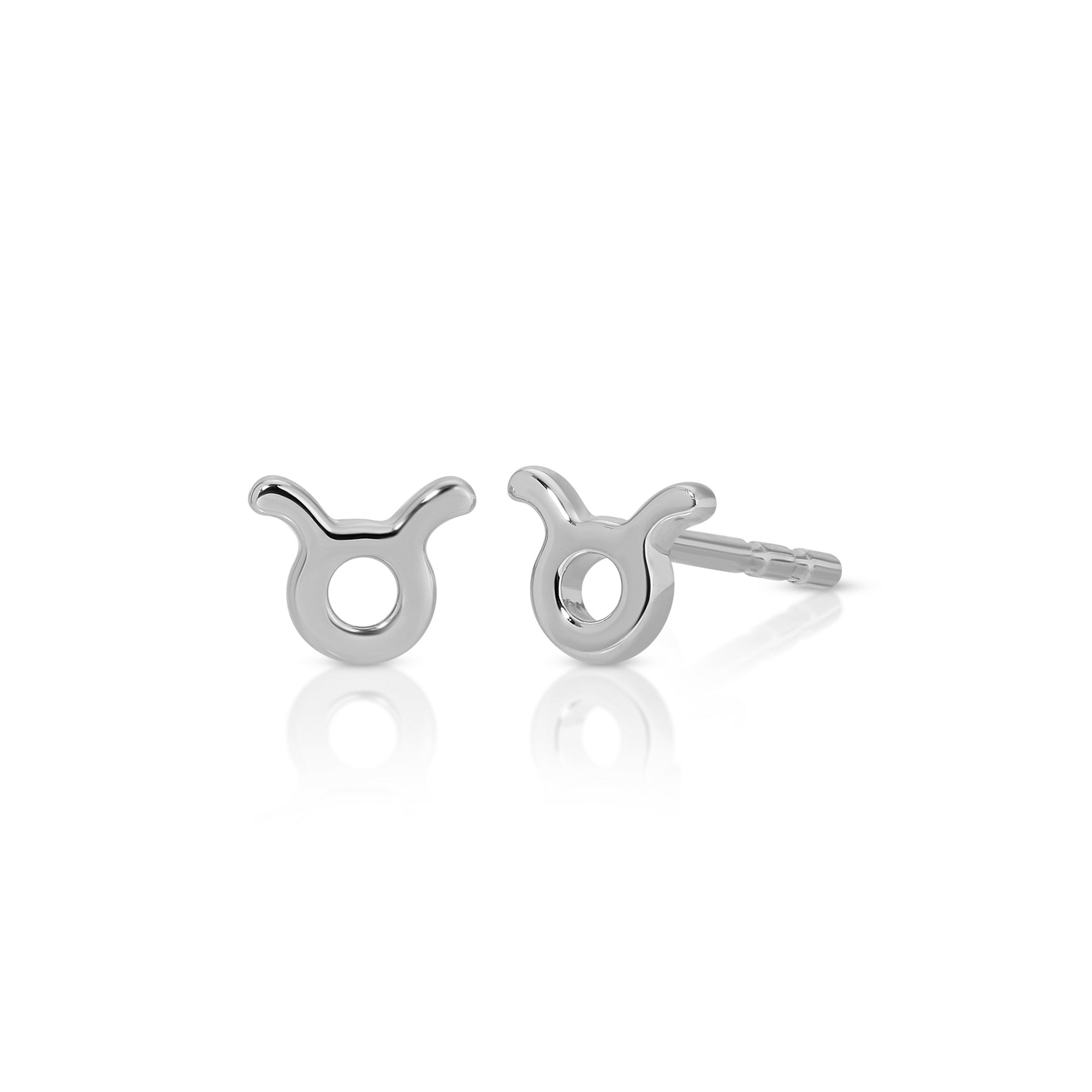 Mini Gold Taurus Zodiac Stud Earrings