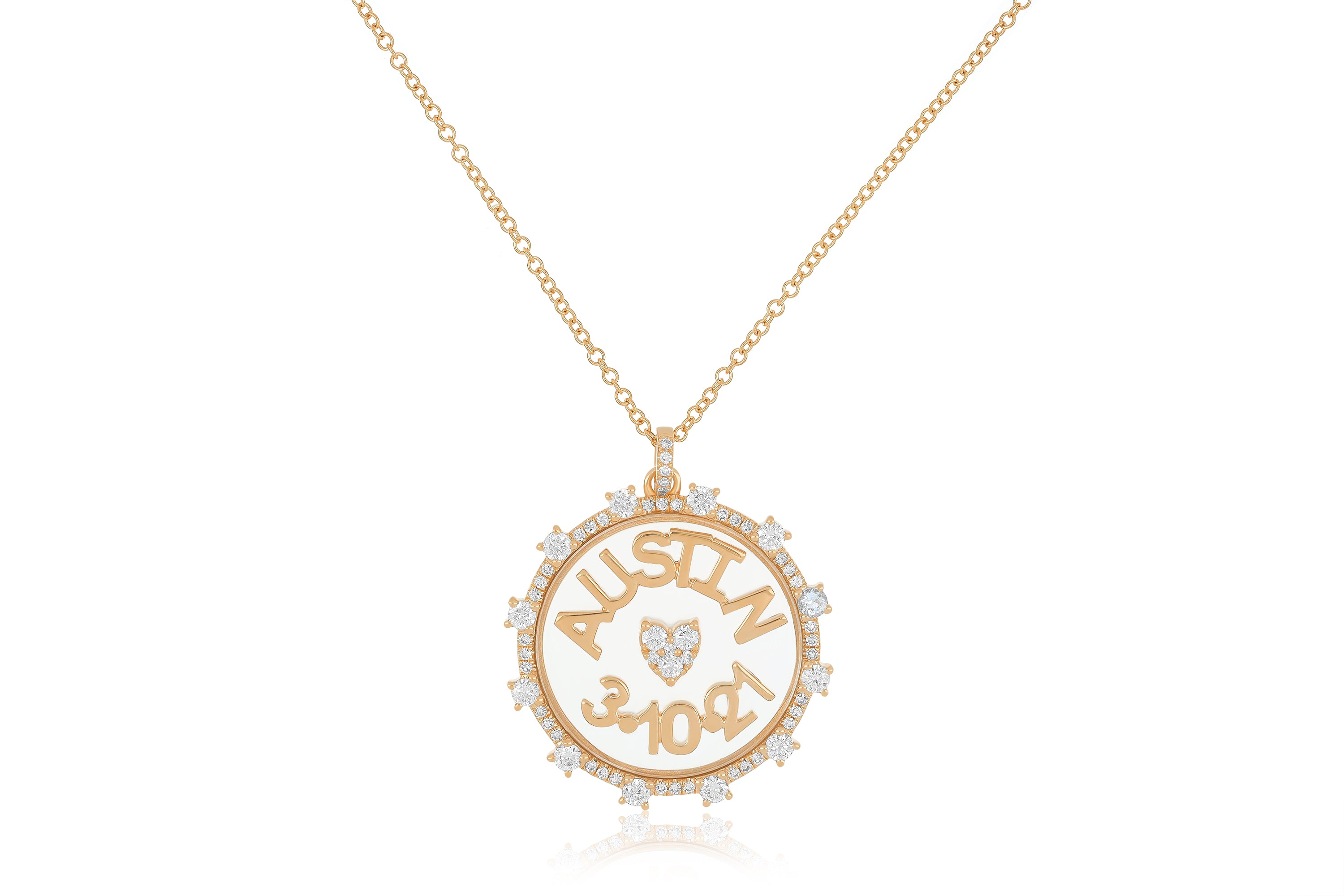 Floating Name & Date Necklace
