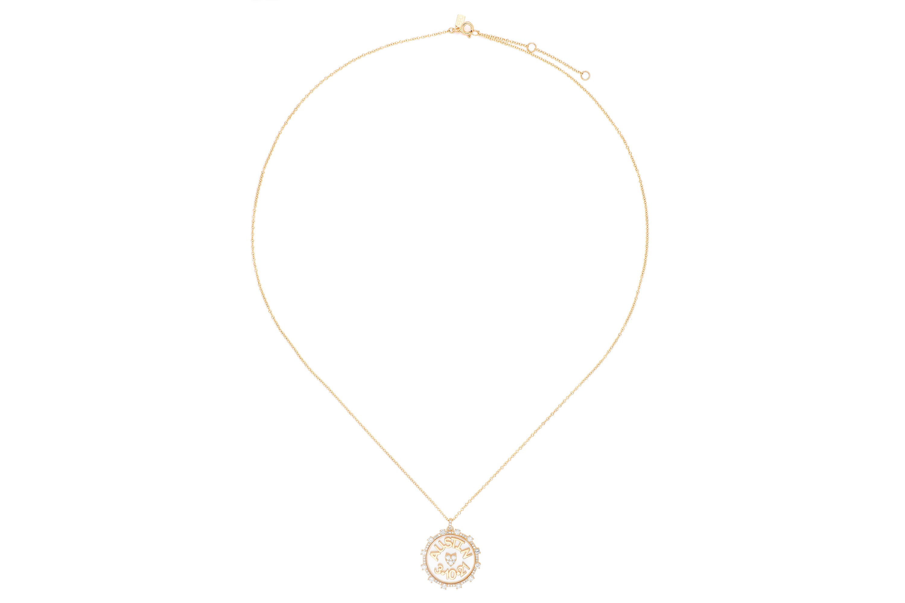 Floating Name & Date Necklace