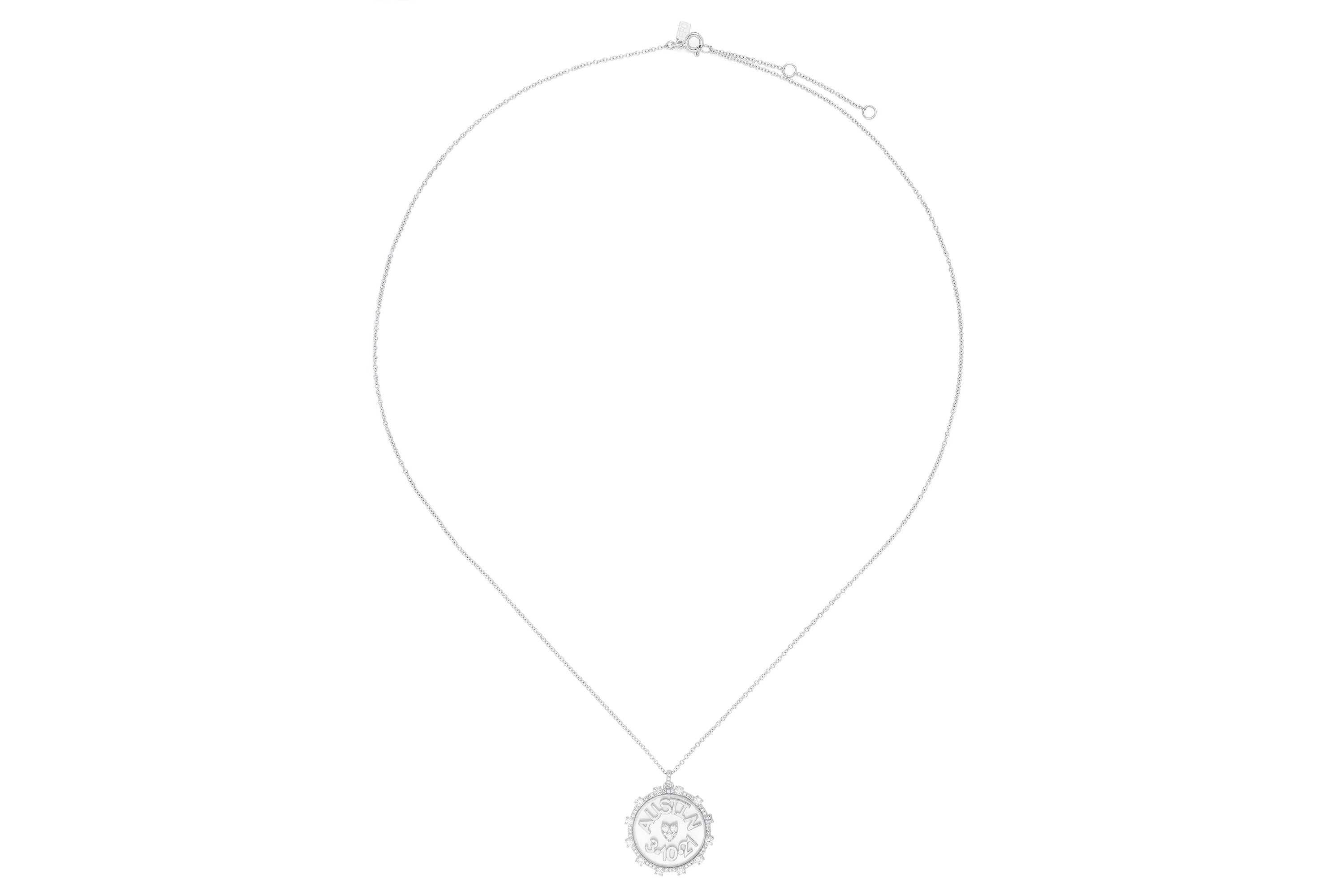 Floating Name & Date Necklace