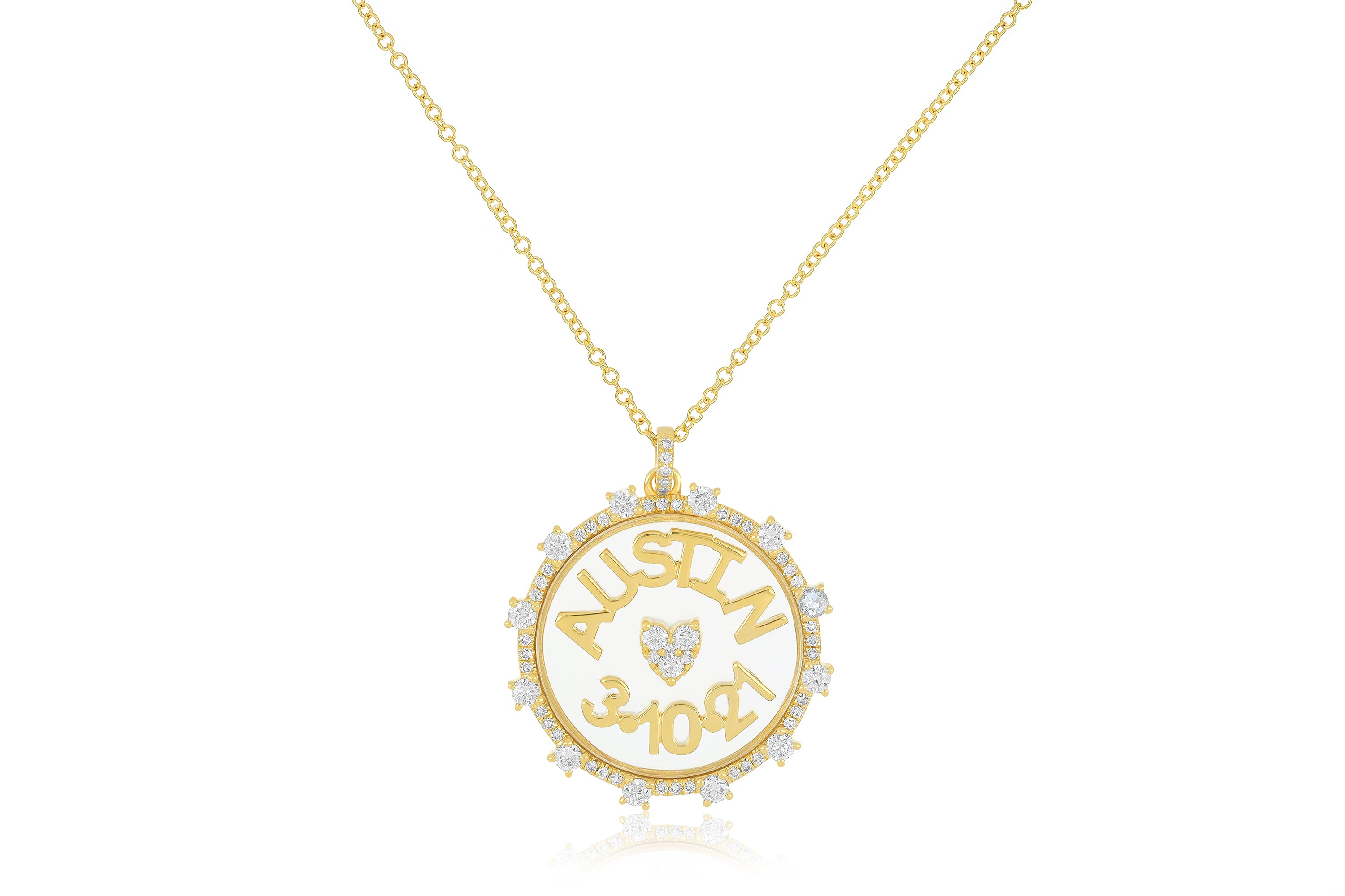 Floating Name & Date Necklace