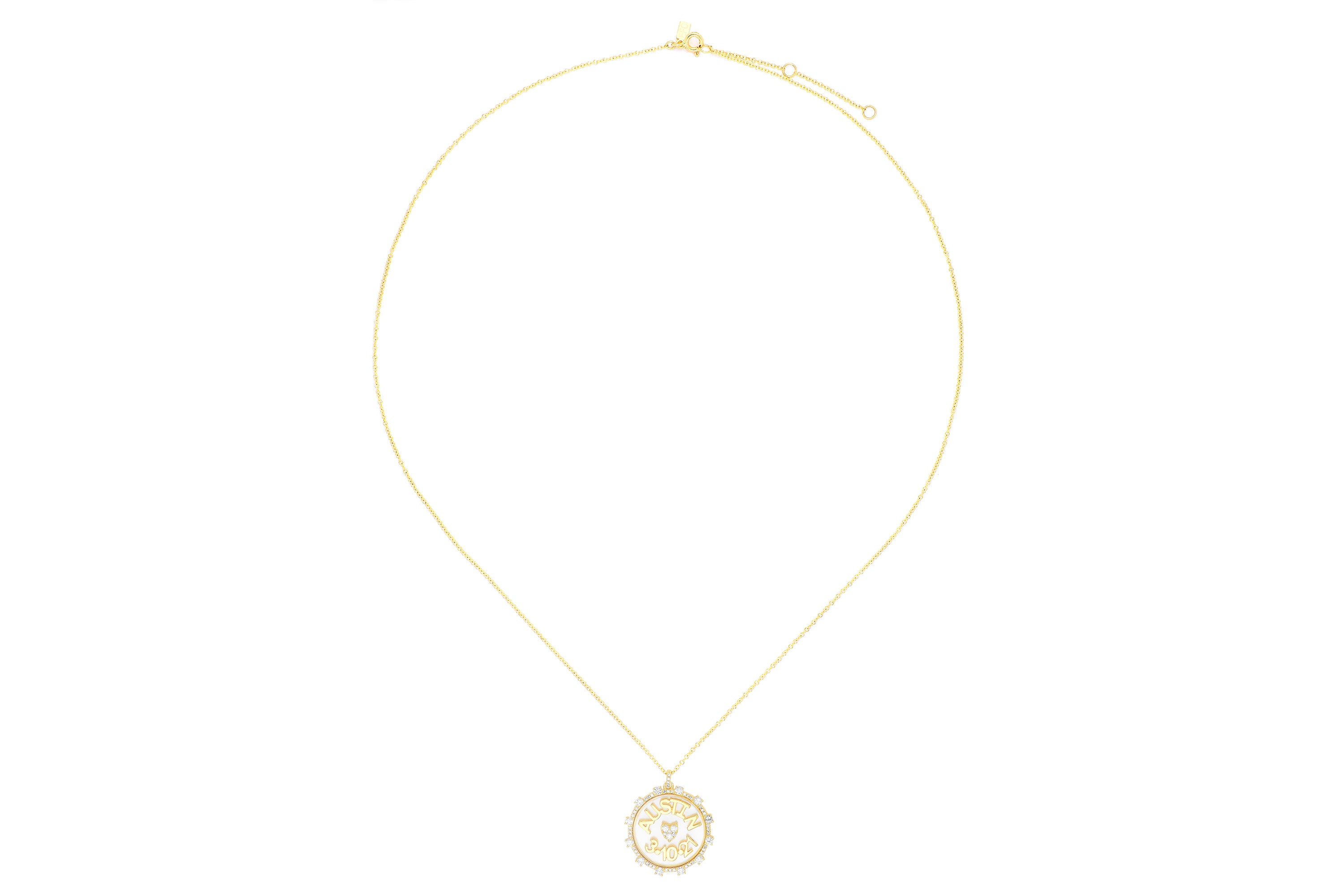 Floating Name & Date Necklace