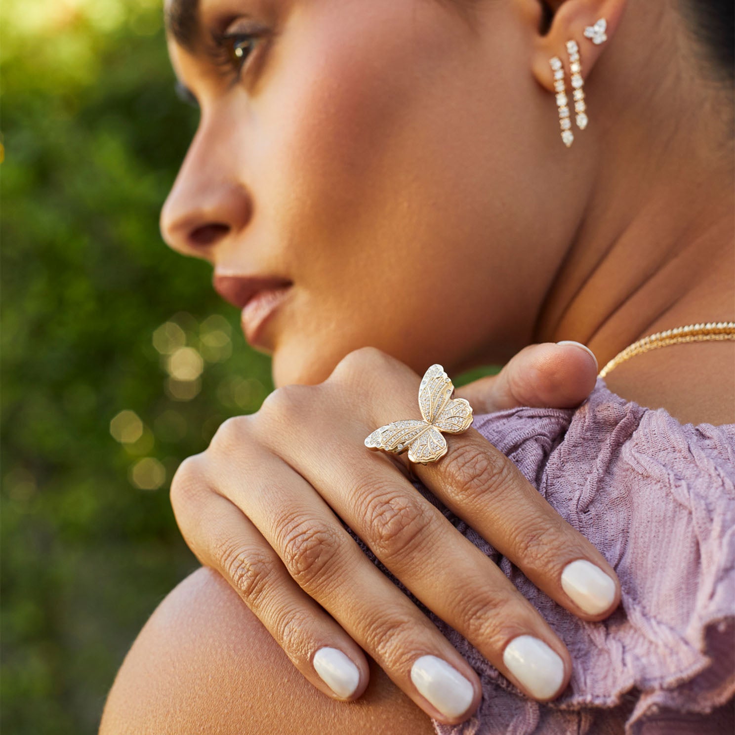 Pavé Diamond Jumbo Butterfly Ring