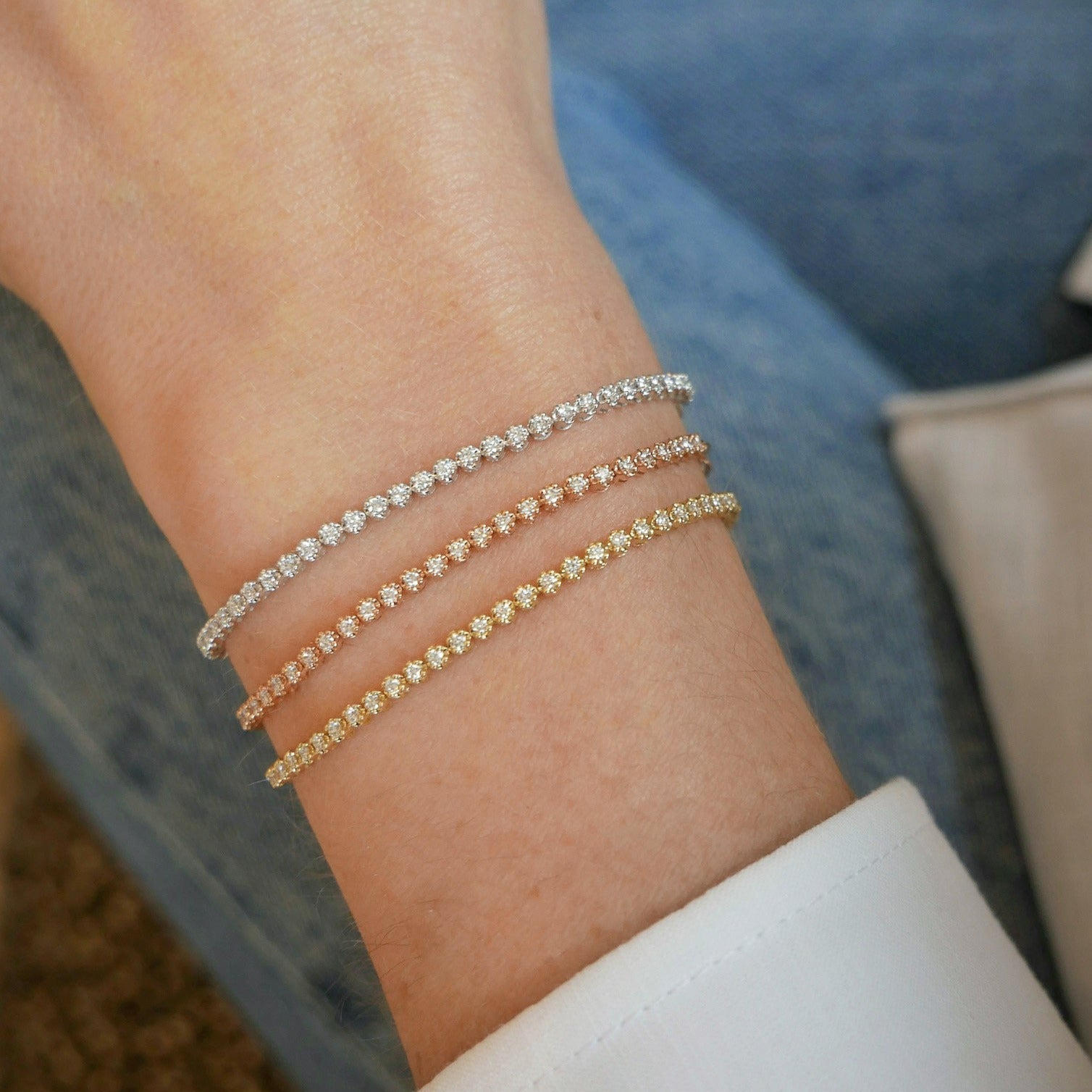 Diamond Segment Mini Link Bracelet