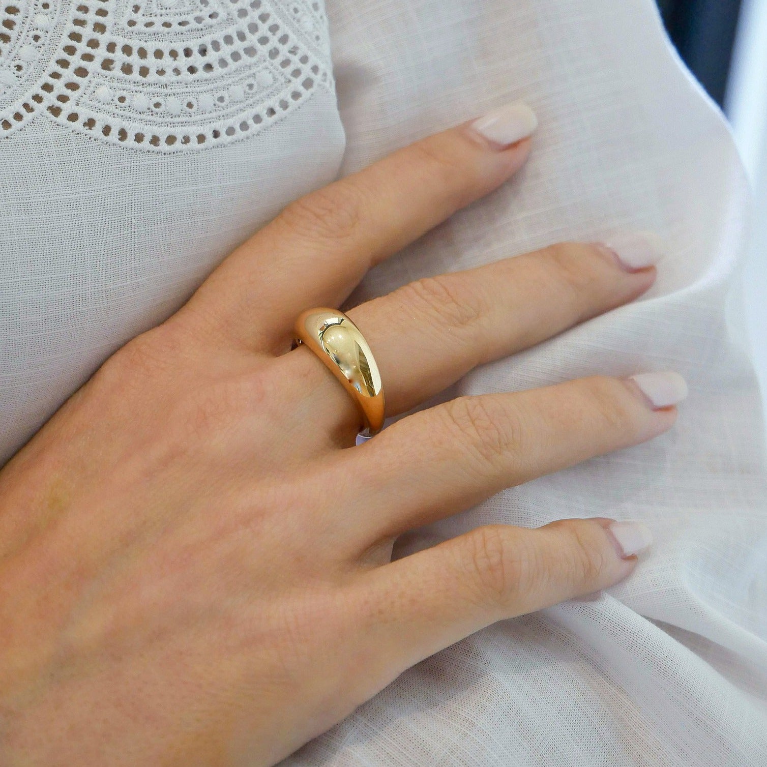 Gold Jumbo Dome Ring