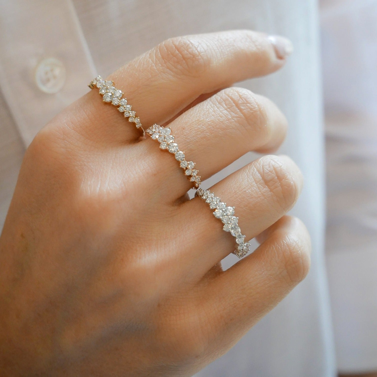 Diamond Cluster Ring