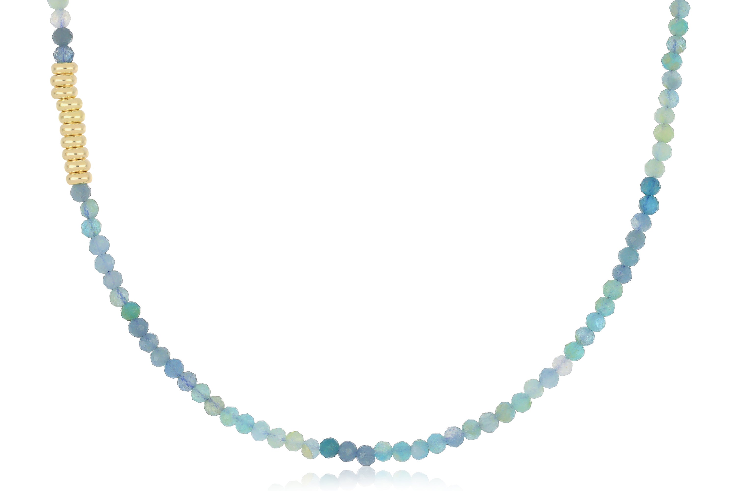 Ombré Tourmaline Birthstone Bead Necklace