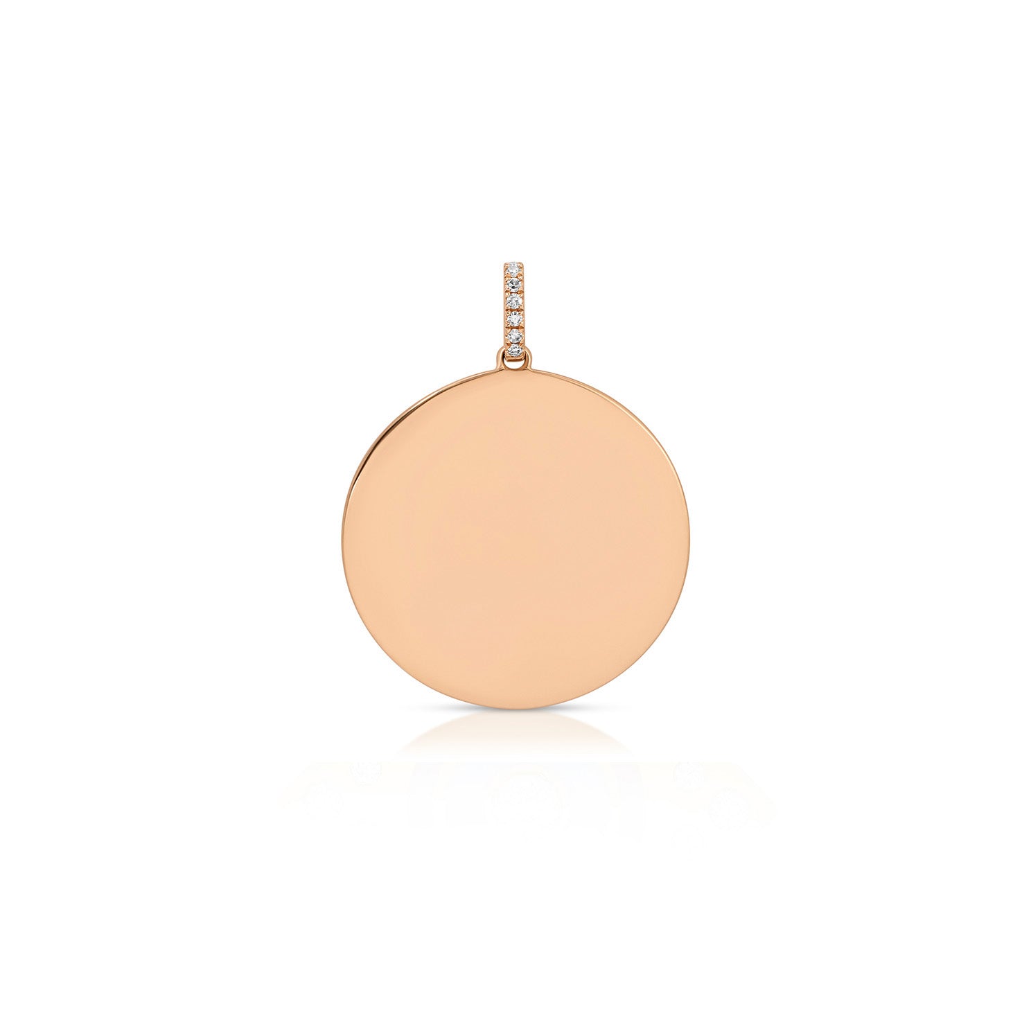 Gold Jumbo Round Disc Charm