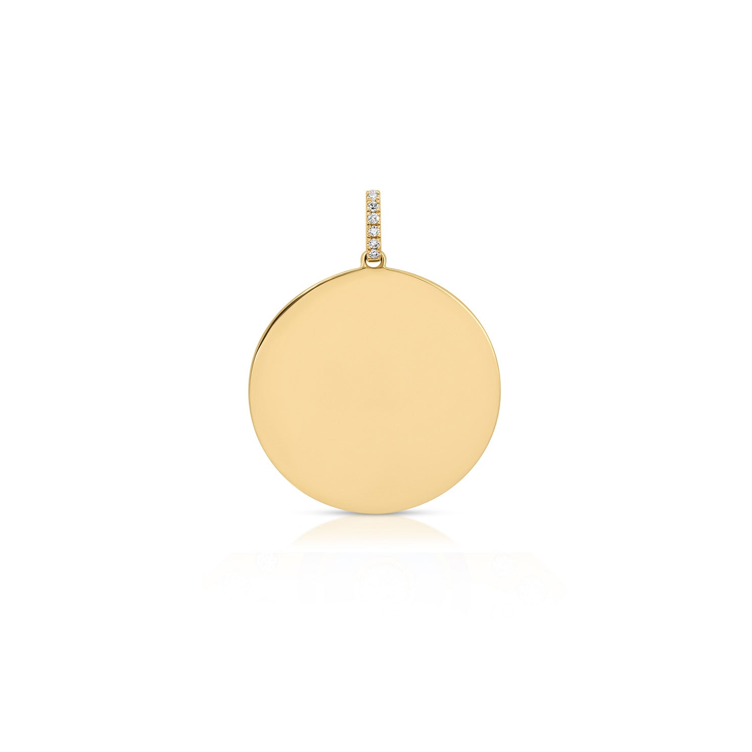 Gold Jumbo Round Disc Charm