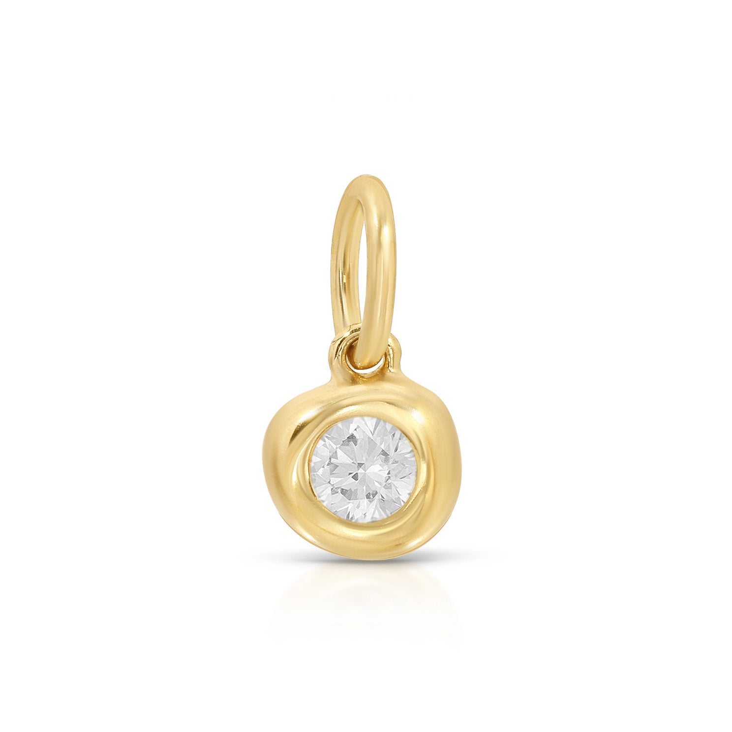 Diamond Pillow Birthstone Charm