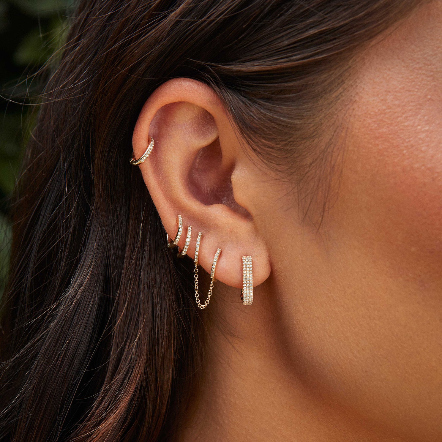Diamond Jumbo Lola Huggie Earring