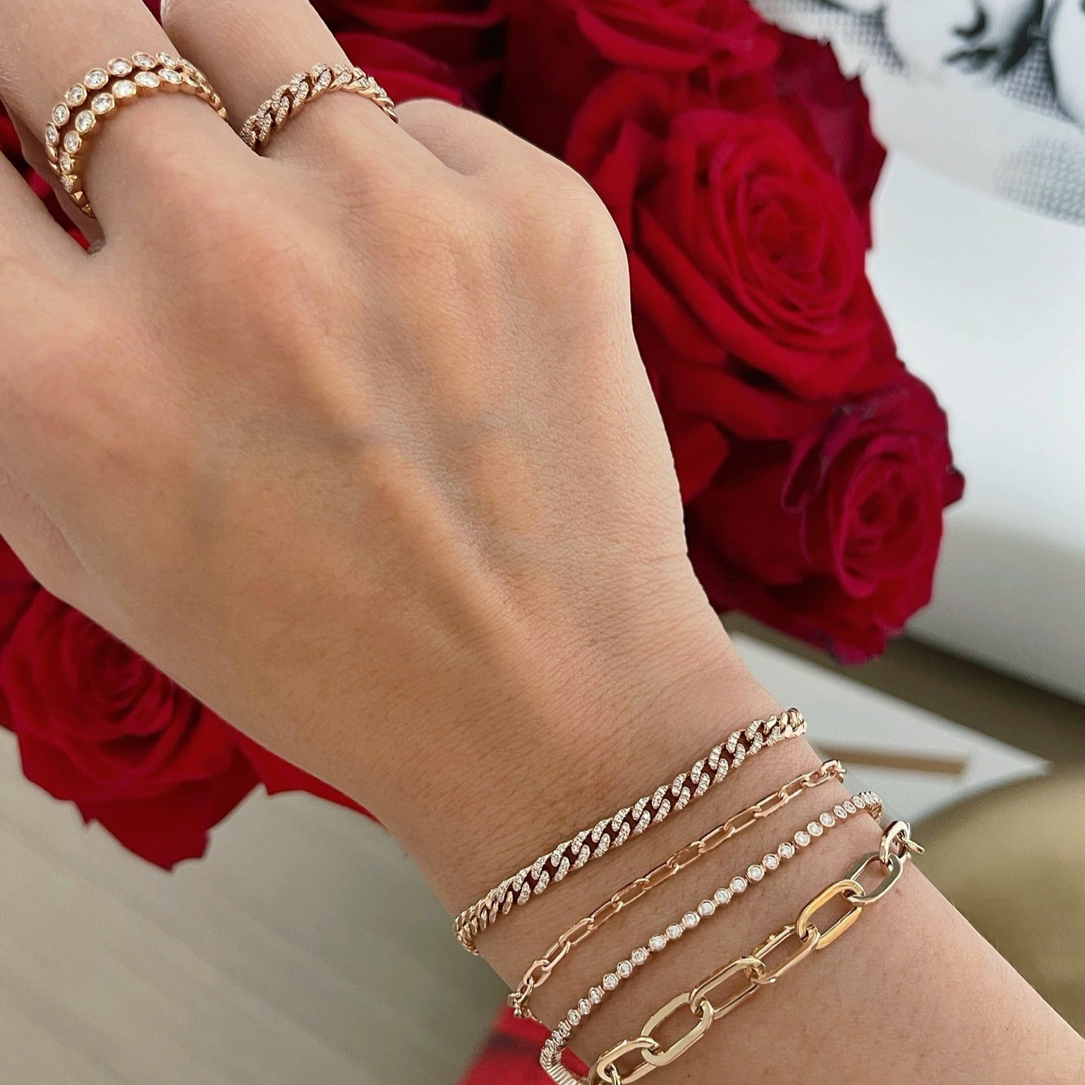 Diamond Bezel Eternity Bracelet