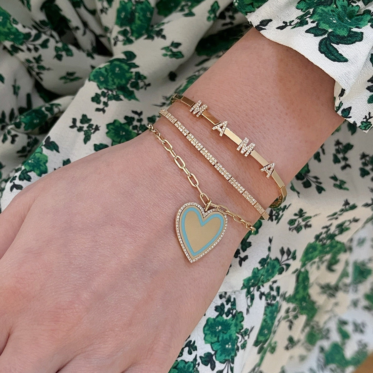 Diamond Double Row Eternity Bracelet