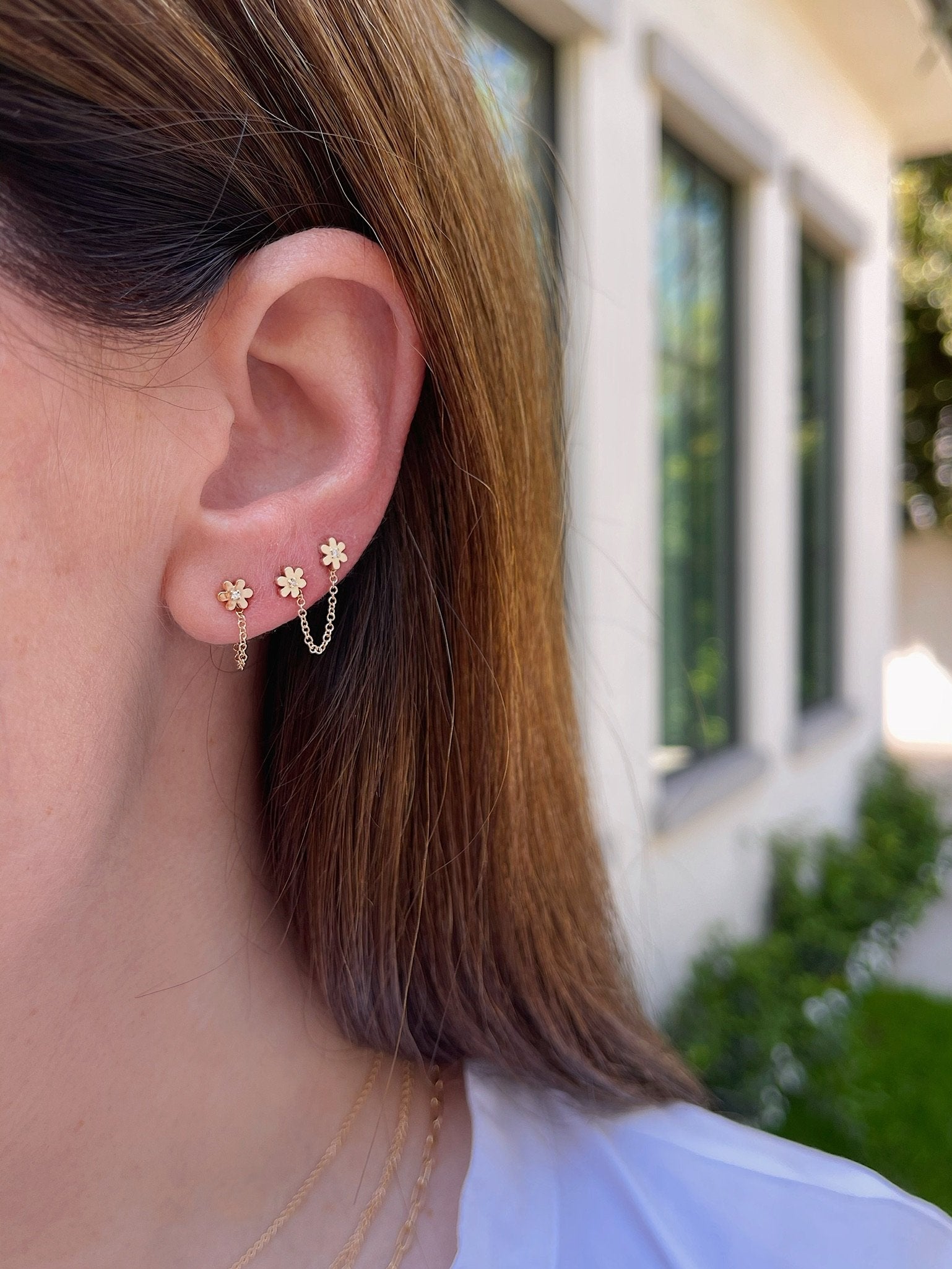 Chain Stud Earring Charm