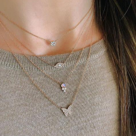 Diamond Butterfly Necklace