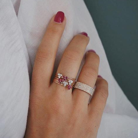 Diamond Cigar Band Ring