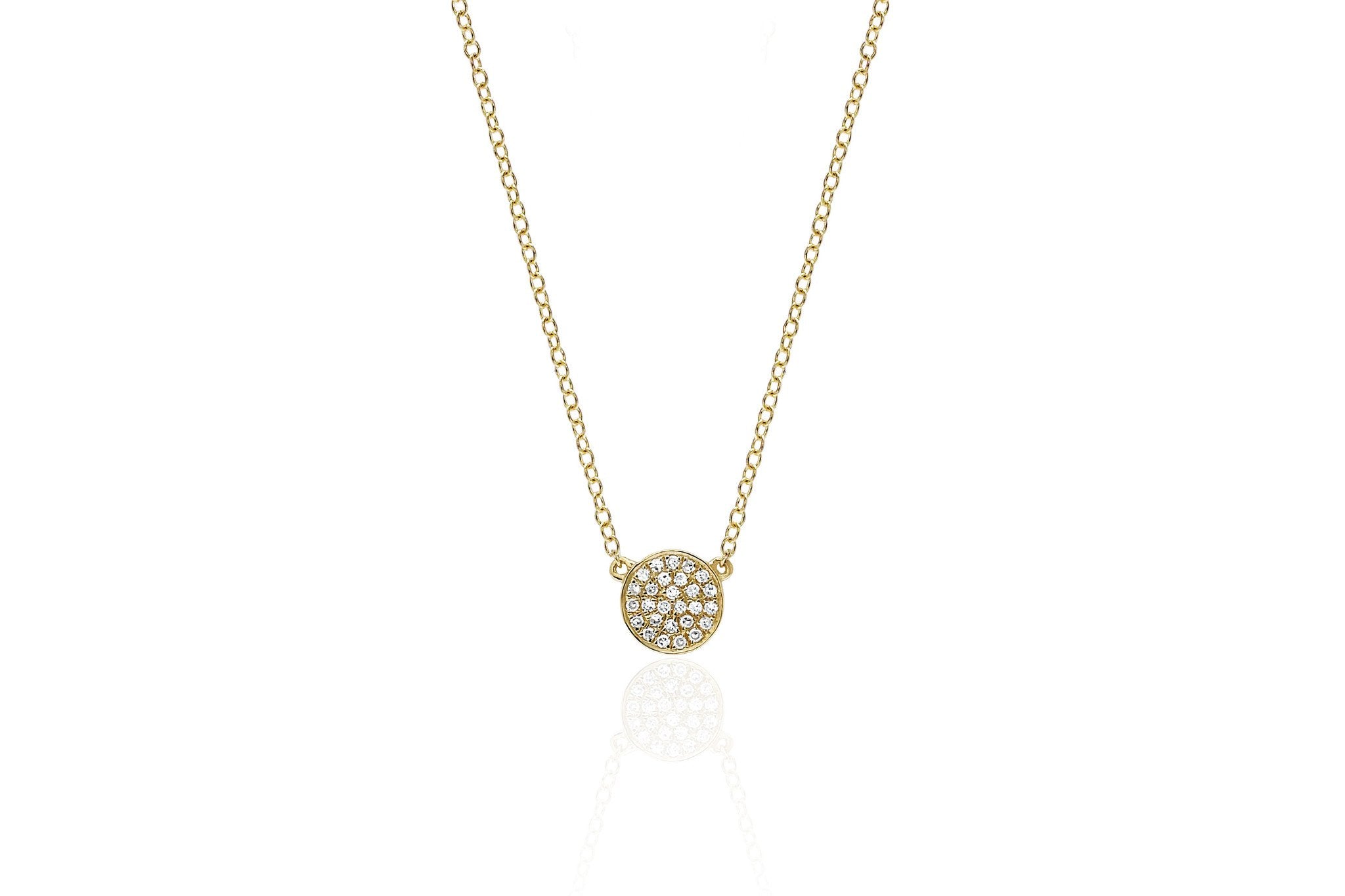 EF Collection Mini Diamond Disc Necklace