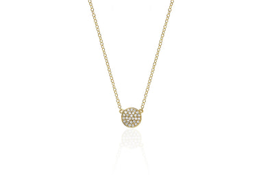 EF Collection Mini Diamond Disc Necklace