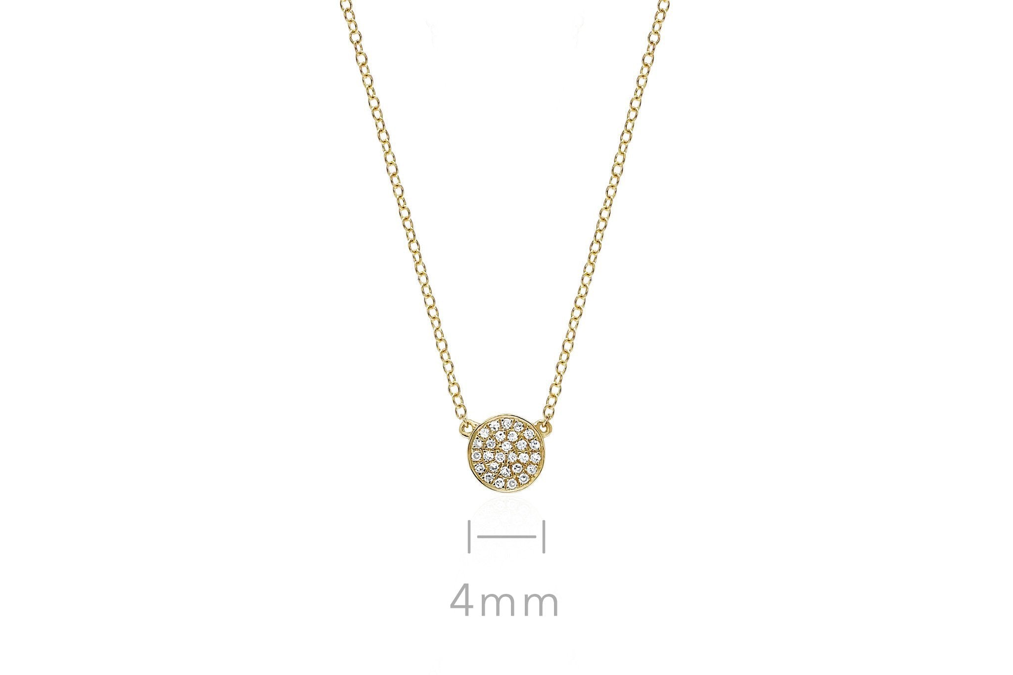 Mini Diamond Disc Necklace