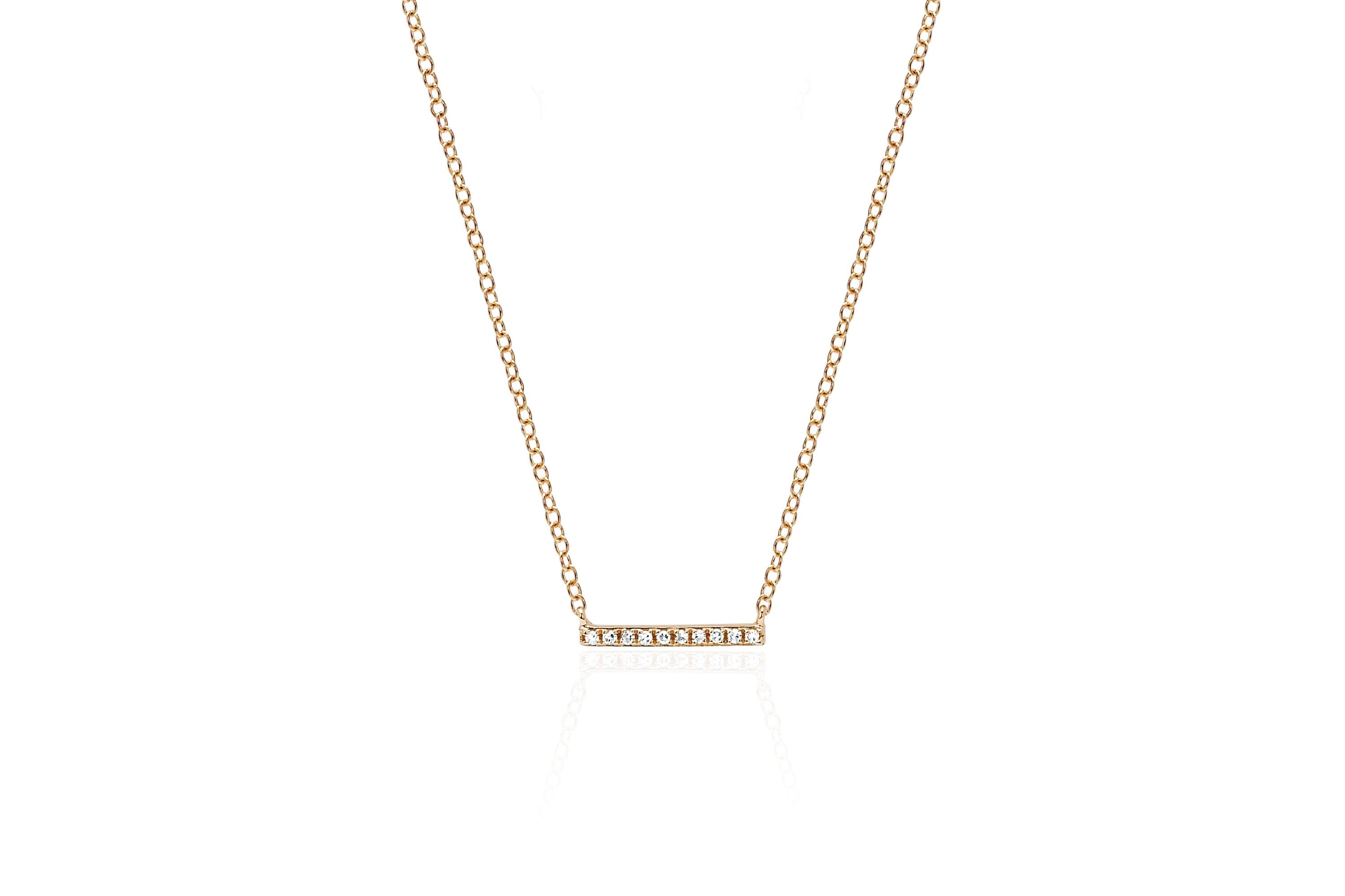 Mini Diamond Bar Necklace