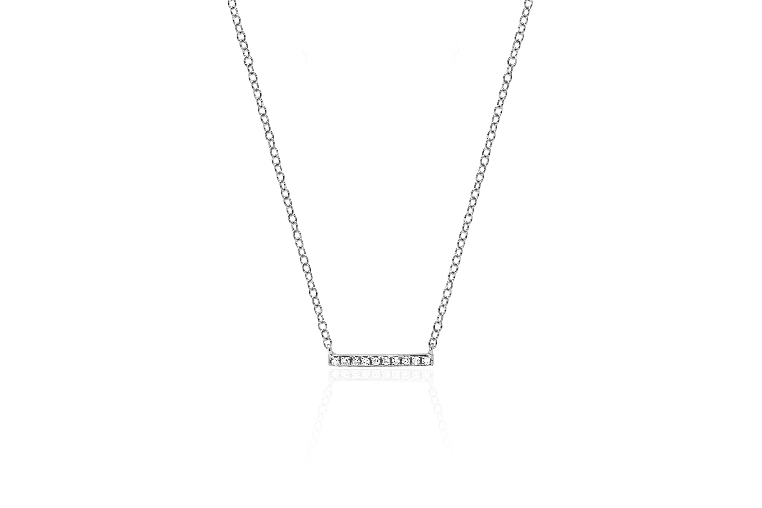 Mini Diamond Bar Necklace