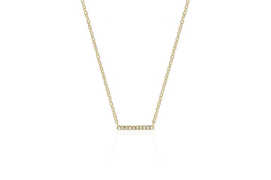 EF Collection Mini Diamond Bar Necklace - 1