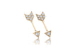 EF Collection Diamond Mini Arrow Stud Earrings - 1