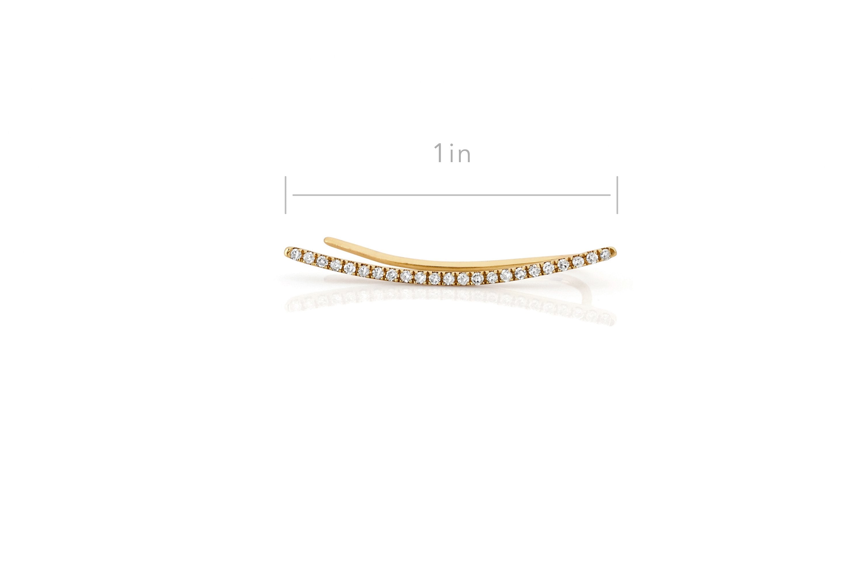 Diamond Curved Bar Ear Climber