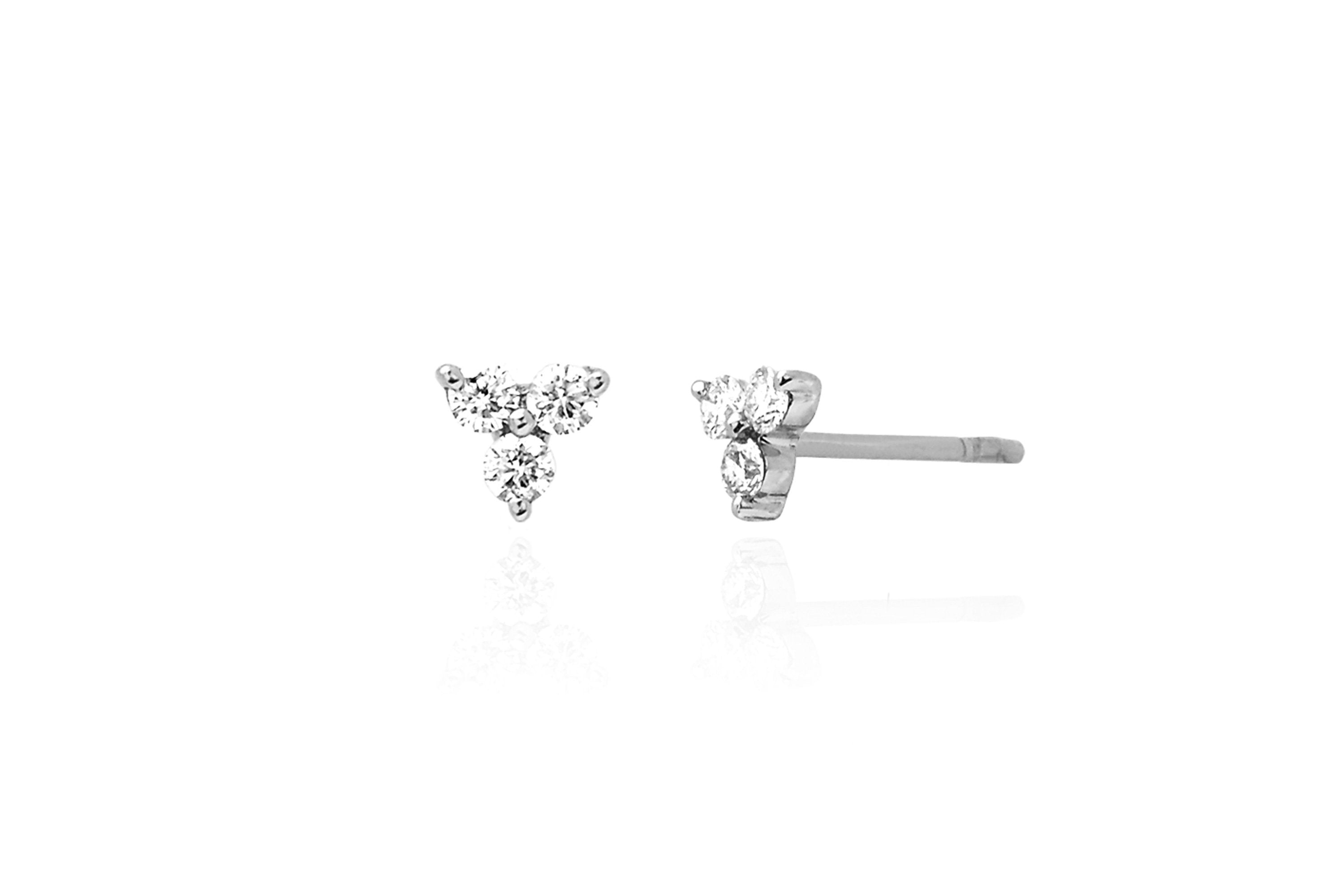 Diamond Trio Stud Earring