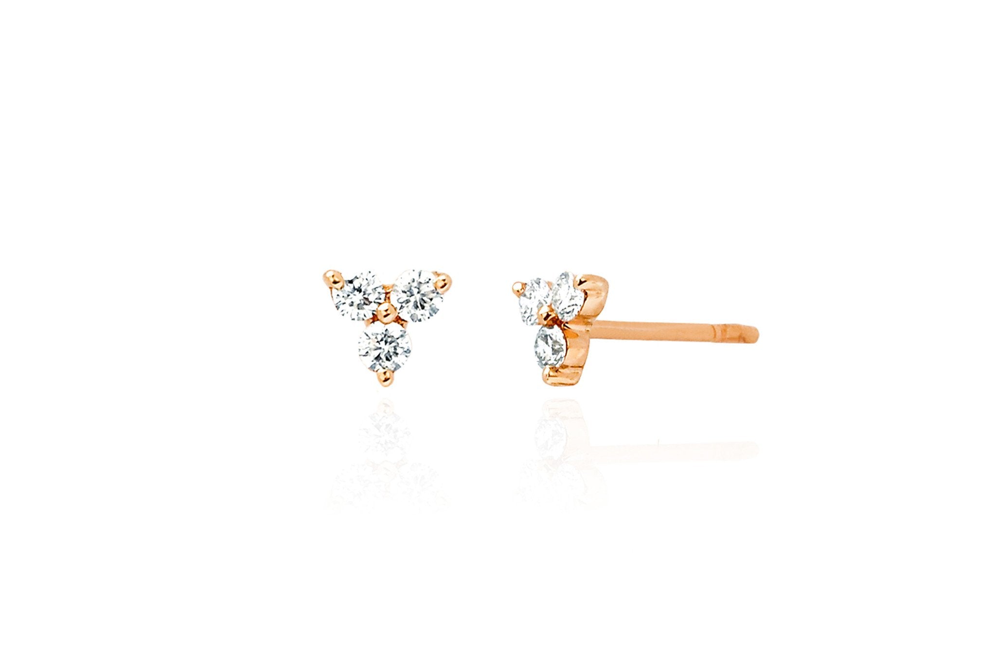 Diamond Trio Stud Earring