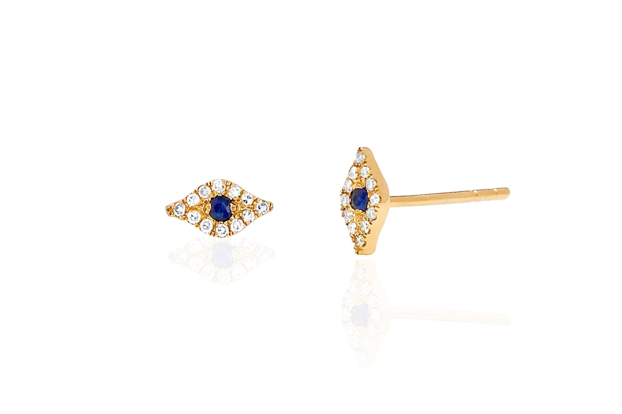 Mini Diamond Evil Eye Stud Earring
