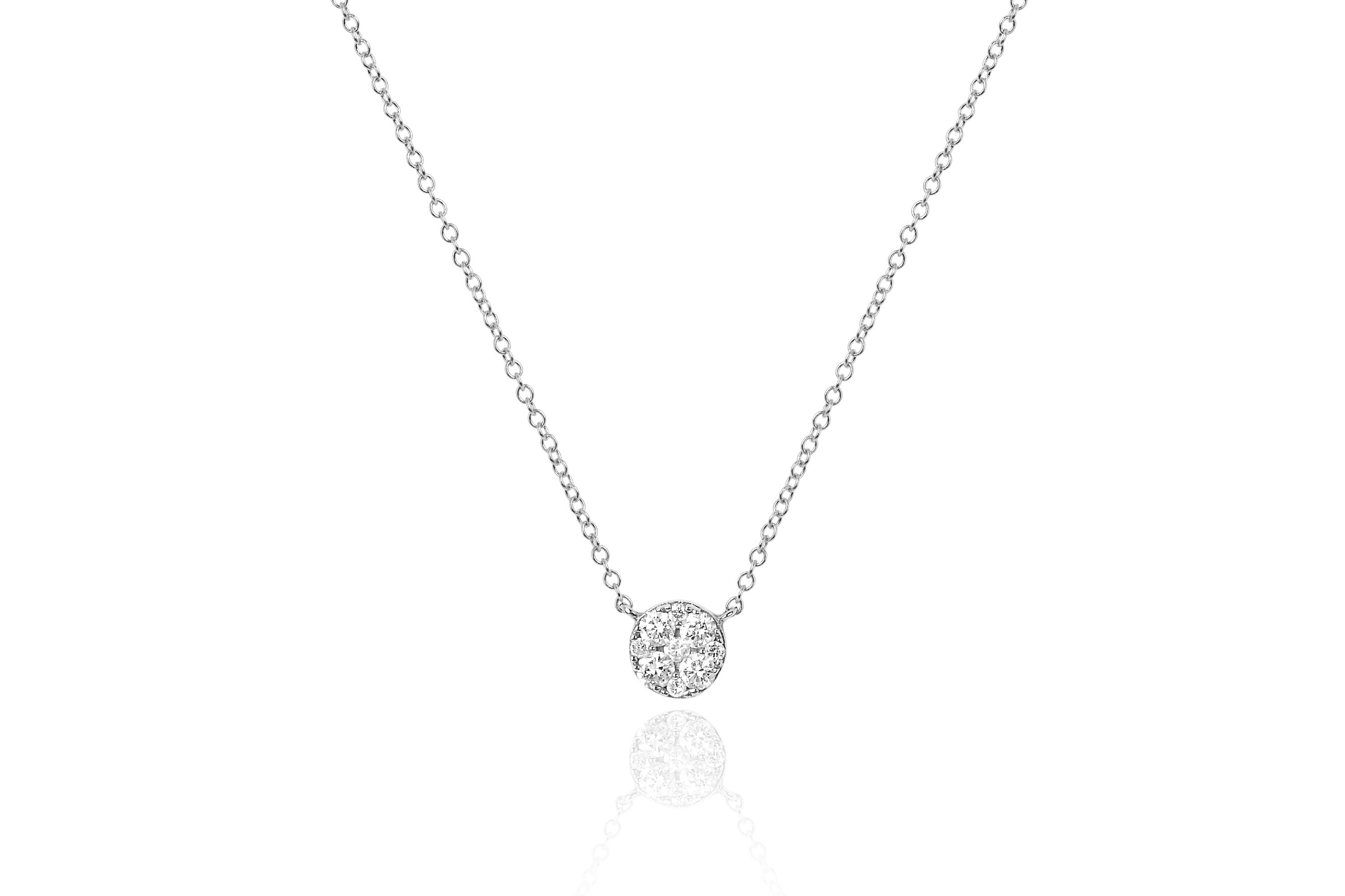 Full Cut Diamond Disc Choker Necklace