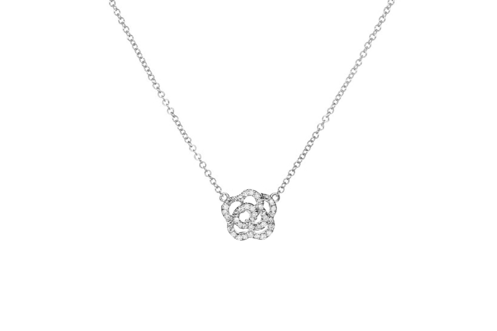 Diamond Rose Necklace