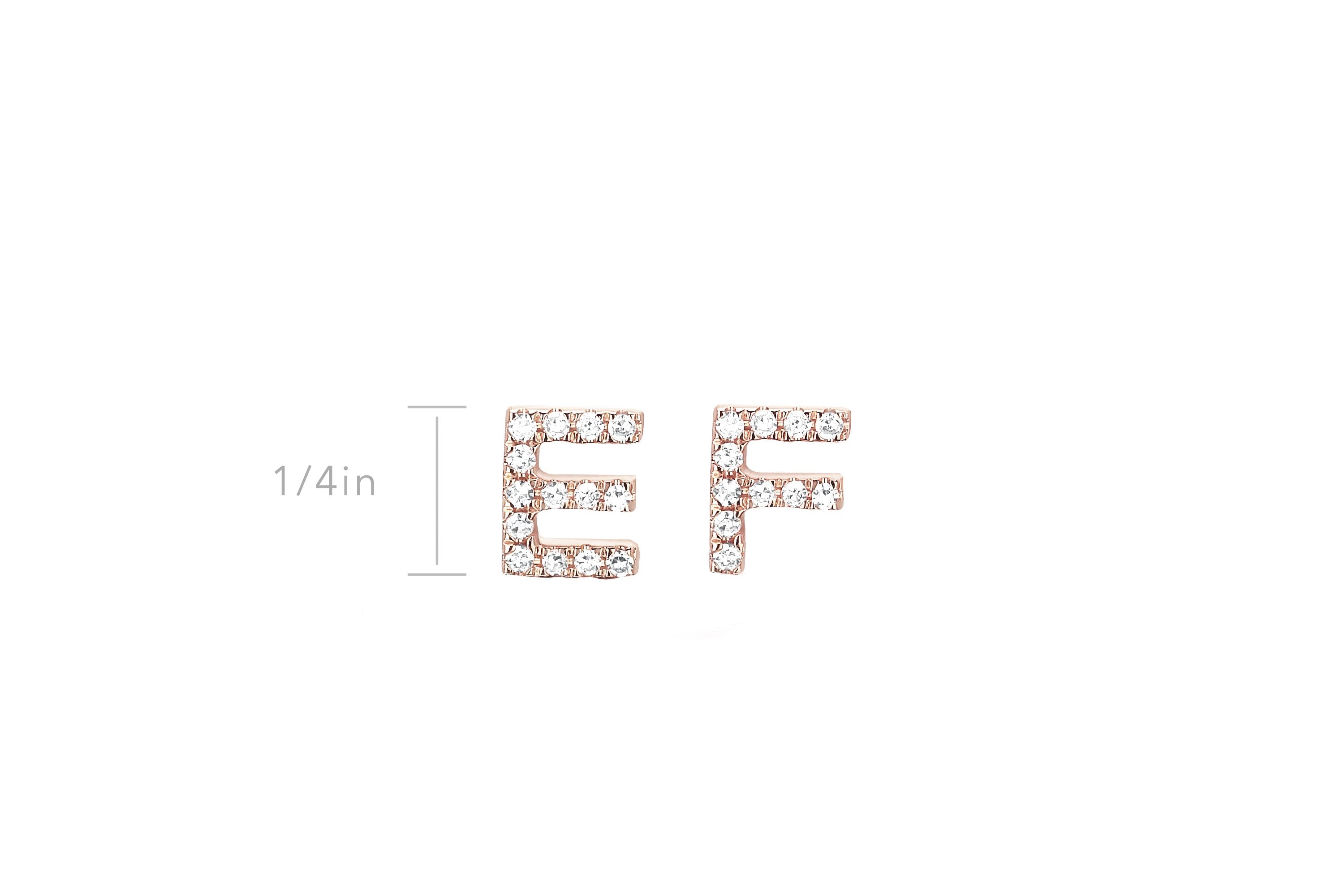 Diamond Initial Stud Earring