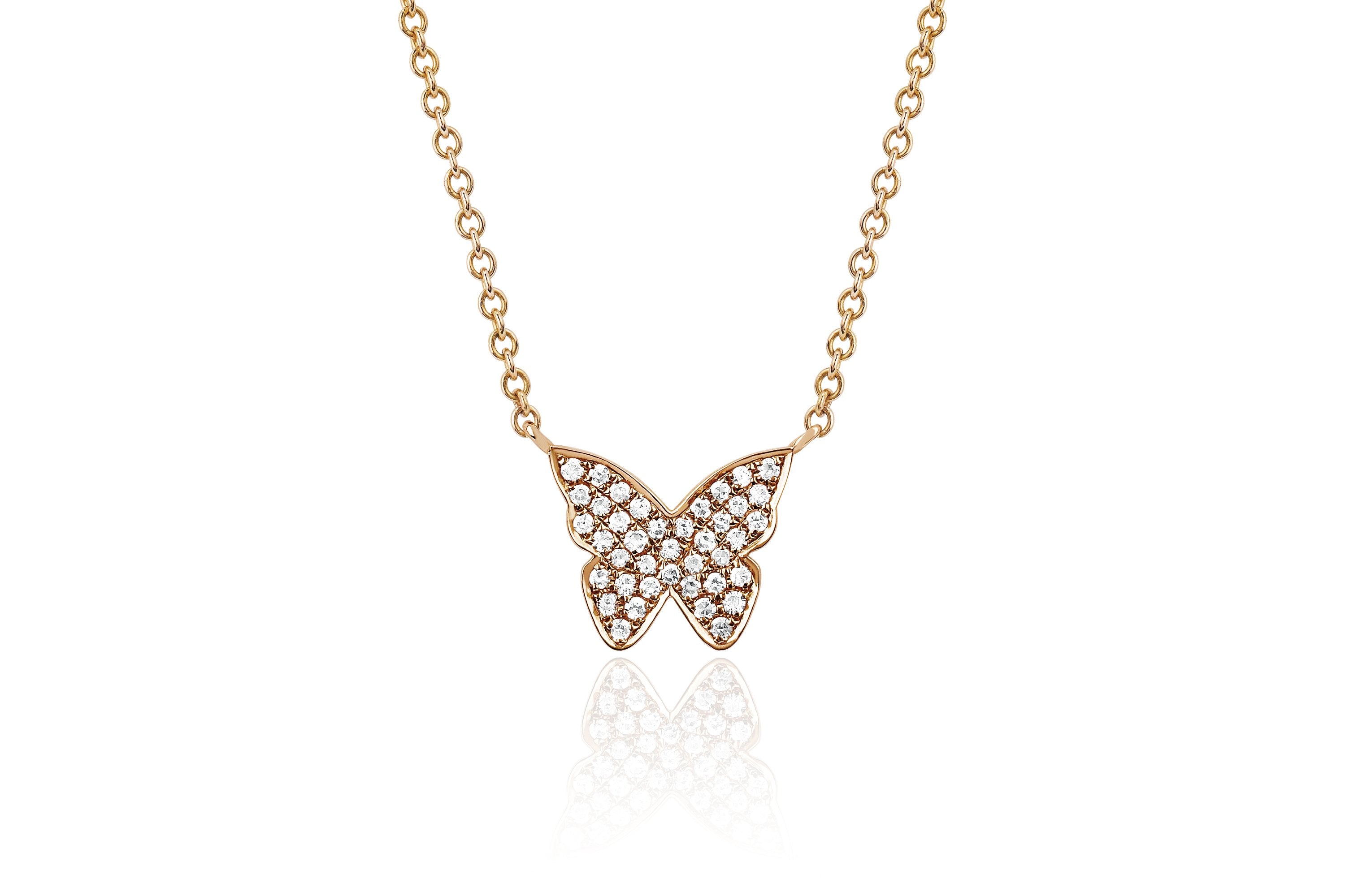 Diamond Butterfly Necklace