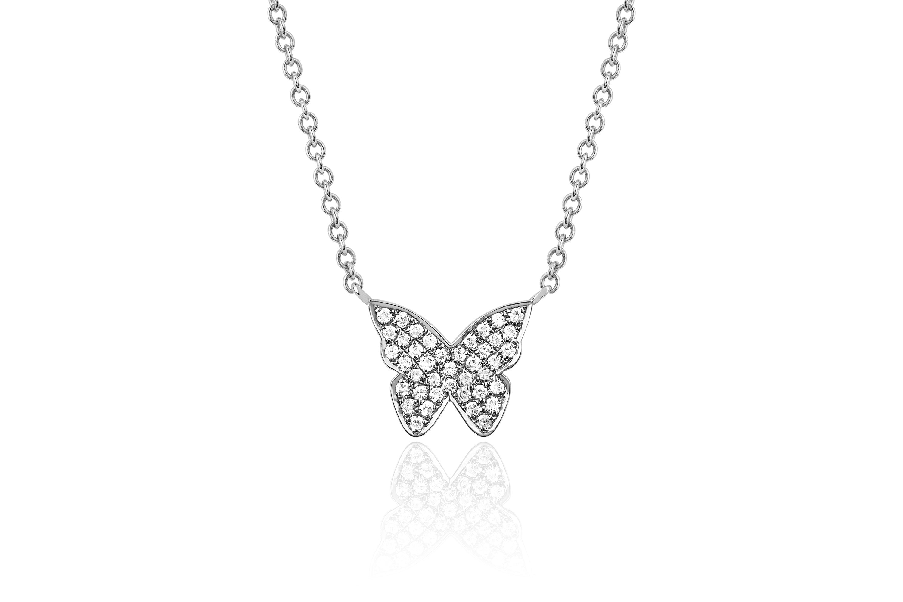 Diamond Butterfly Necklace