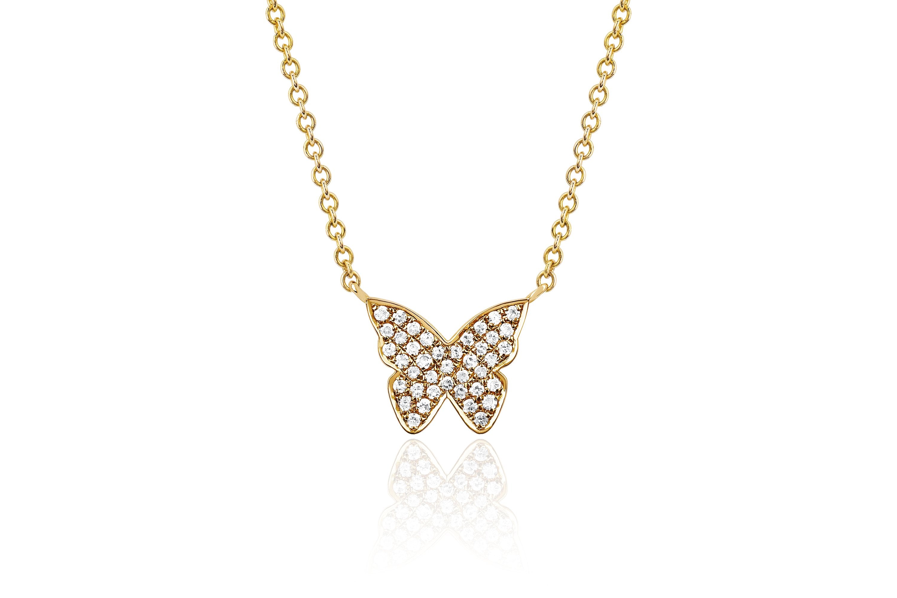 Diamond Butterfly Necklace