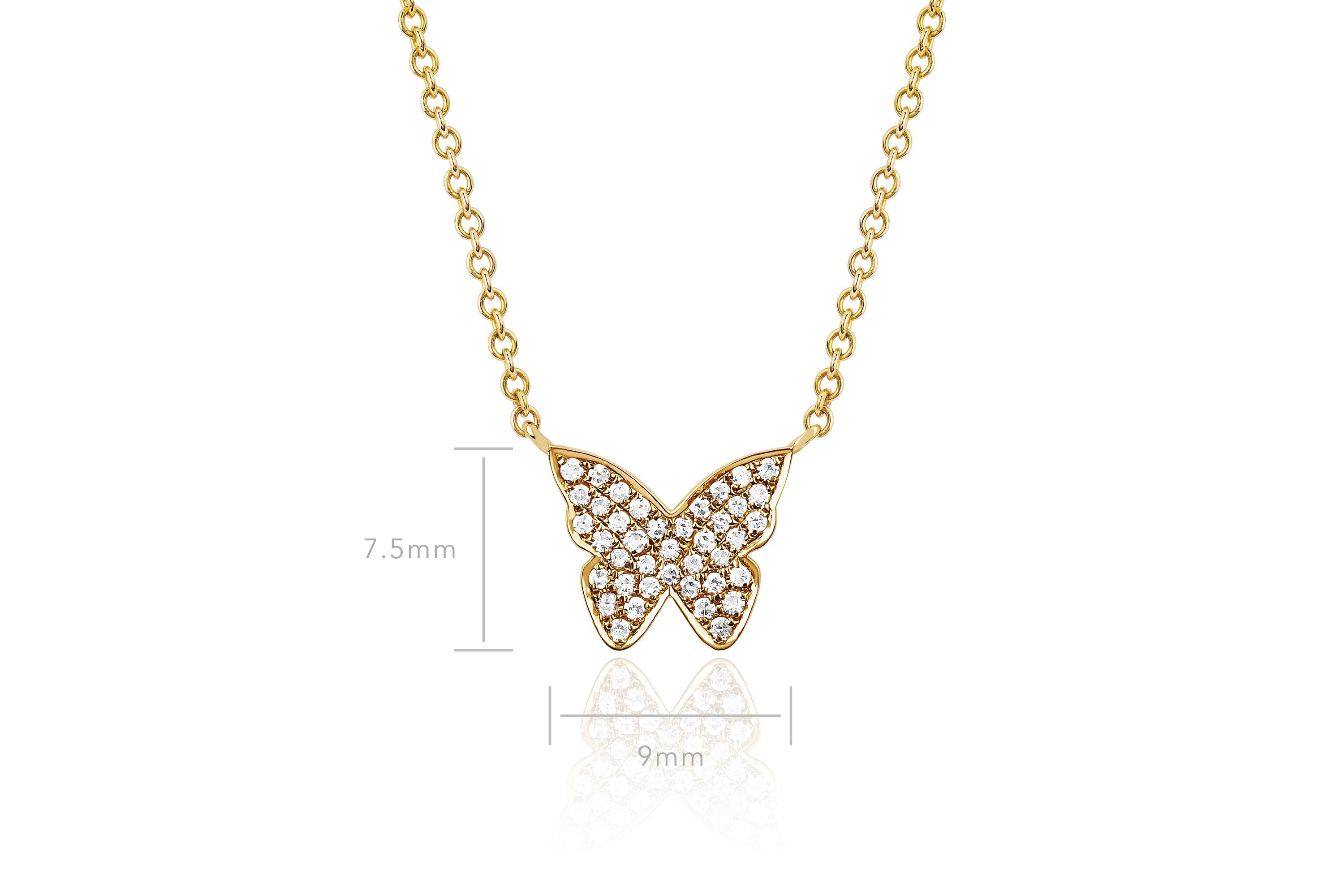 Diamond Butterfly Necklace