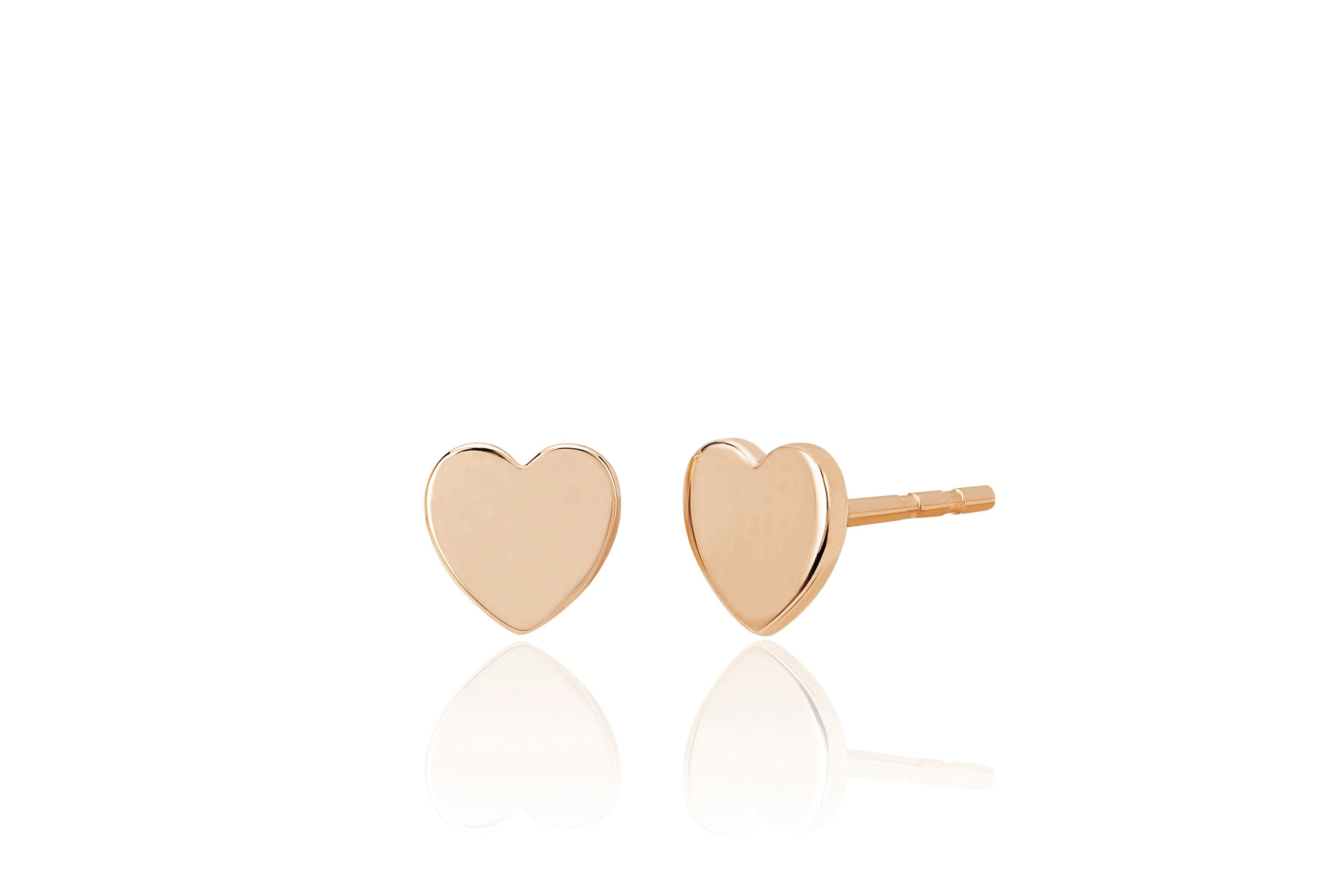 Gold Mini Heart Stud Earring