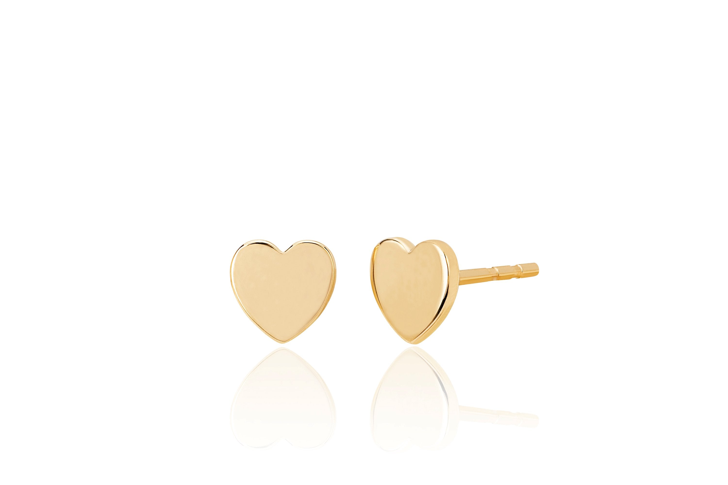 Gold Mini Heart Stud Earring