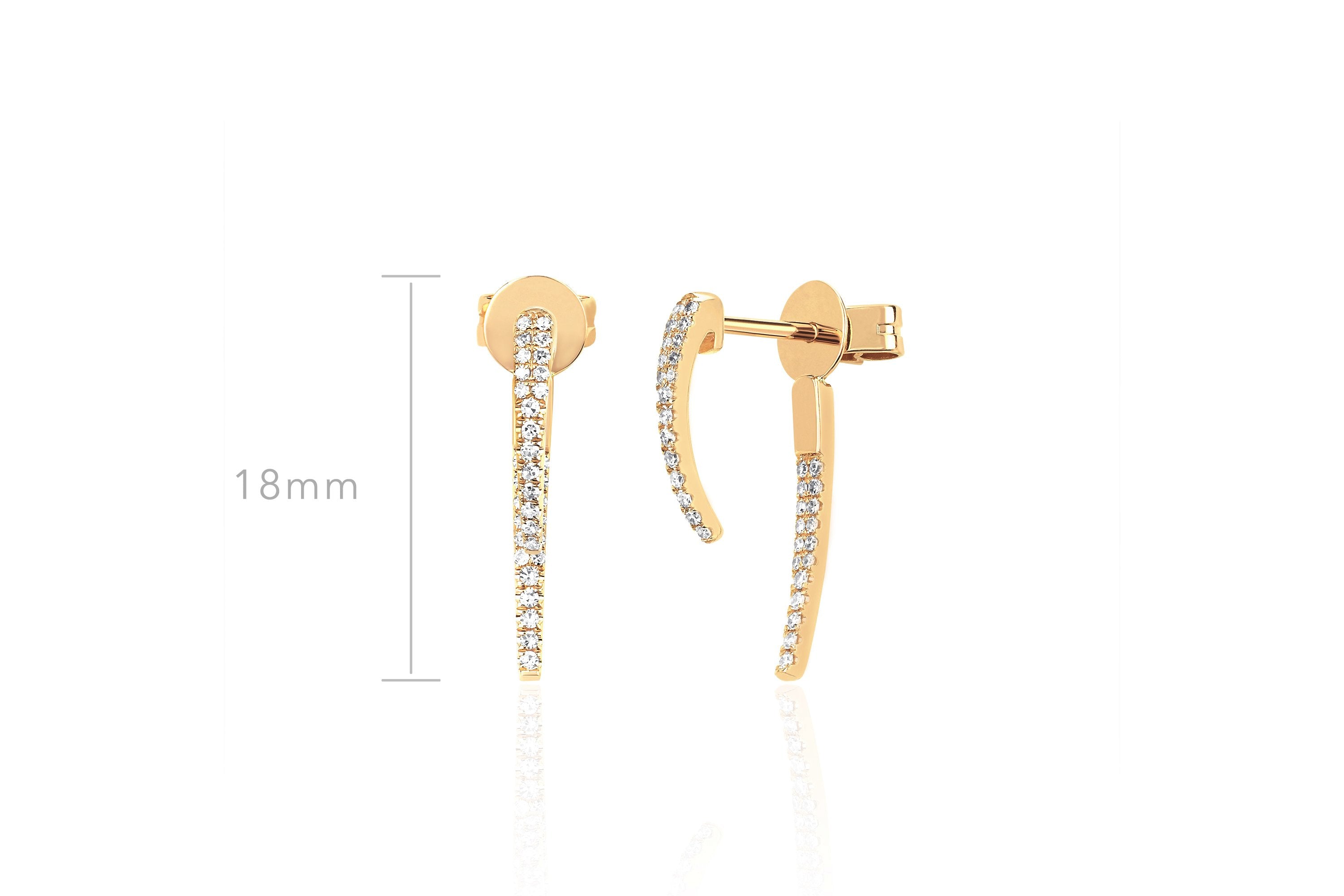 Diamond Hook Earring