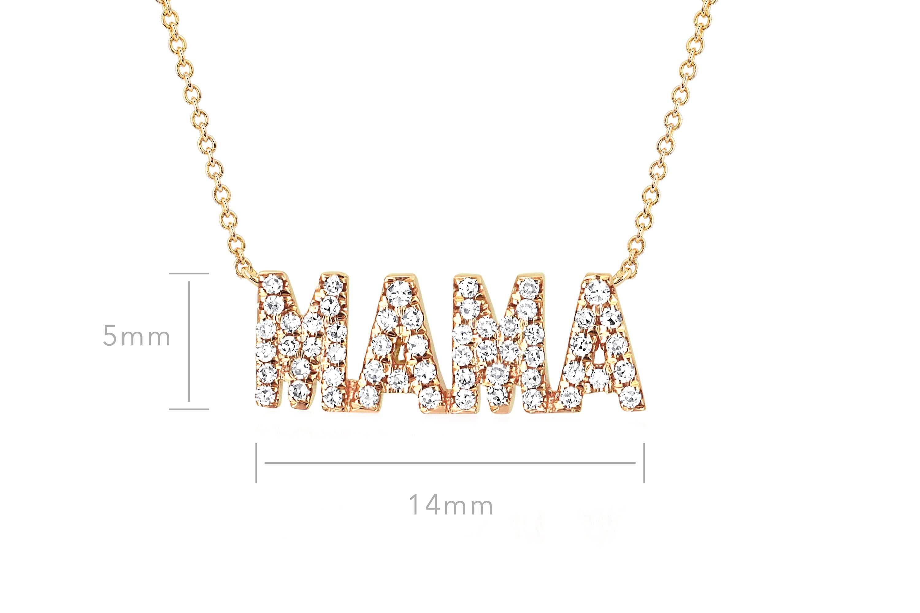 Diamond Mama Initial Necklace